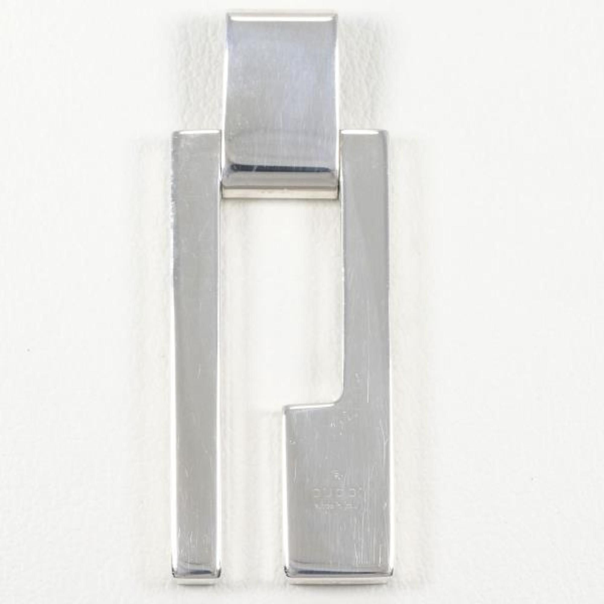 image of Gucci G Logo Plate Silver Pendant Top Total Weight Approx. 10.5G Jewelry, Women's