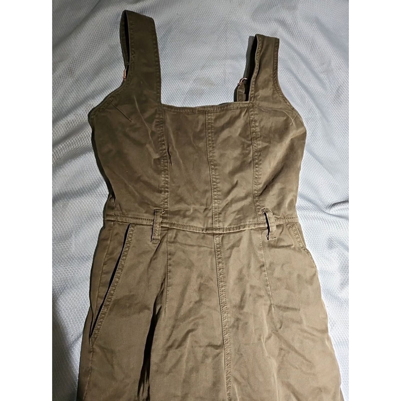 DL1961 DL1961 OVERALLS WOMENS S GREEN FERJA STRAIGHT LEG JUMPSUIT Size 28" / US 6 / IT 42 - 2 Thumbnail