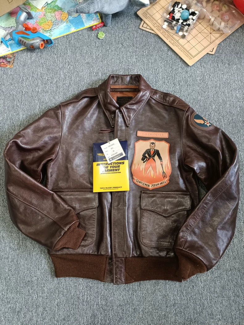 The Real McCoy's The REAL McCOY'S A2 Hell Gentleman Leather Jacket Size US M / EU 48-50 / 2 - 2 Thumbnail