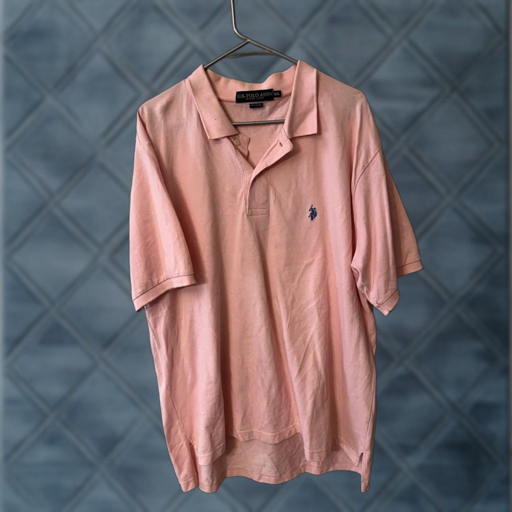 Vintage US Polo Assn Polo Shirt Short Sleeve Collared 2XL Pink Logo Men Modern Classic Fit 100% Cotton N/A Vintage: No Size US XXL / EU 58 / 5 - 1 Thumbnail