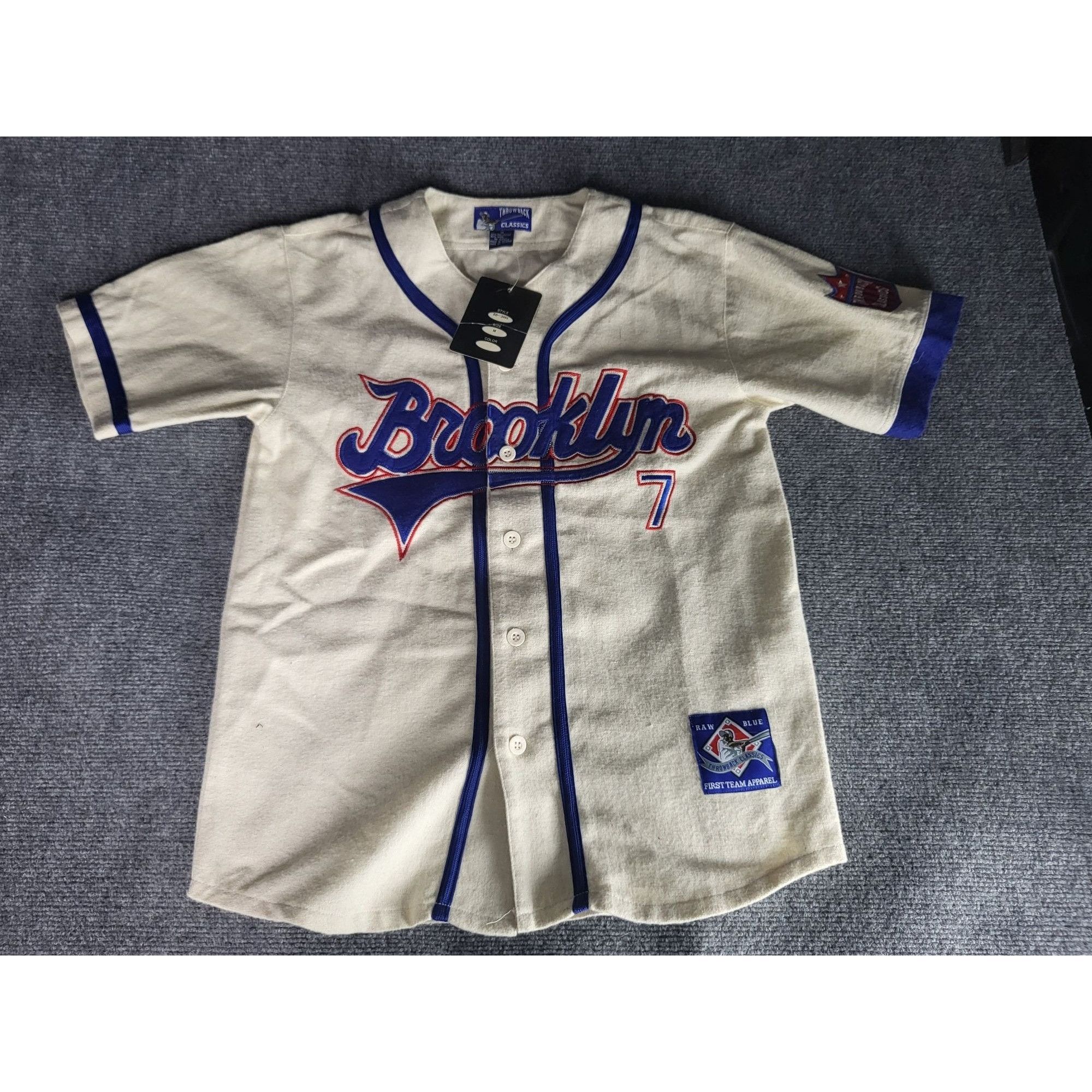 MLB Brooklyn BASEBALL #7 VINTAGE CLASSICS BASEBALL JERSEY RAW BL Size US M / EU 48-50 / 2 - 1 Thumbnail