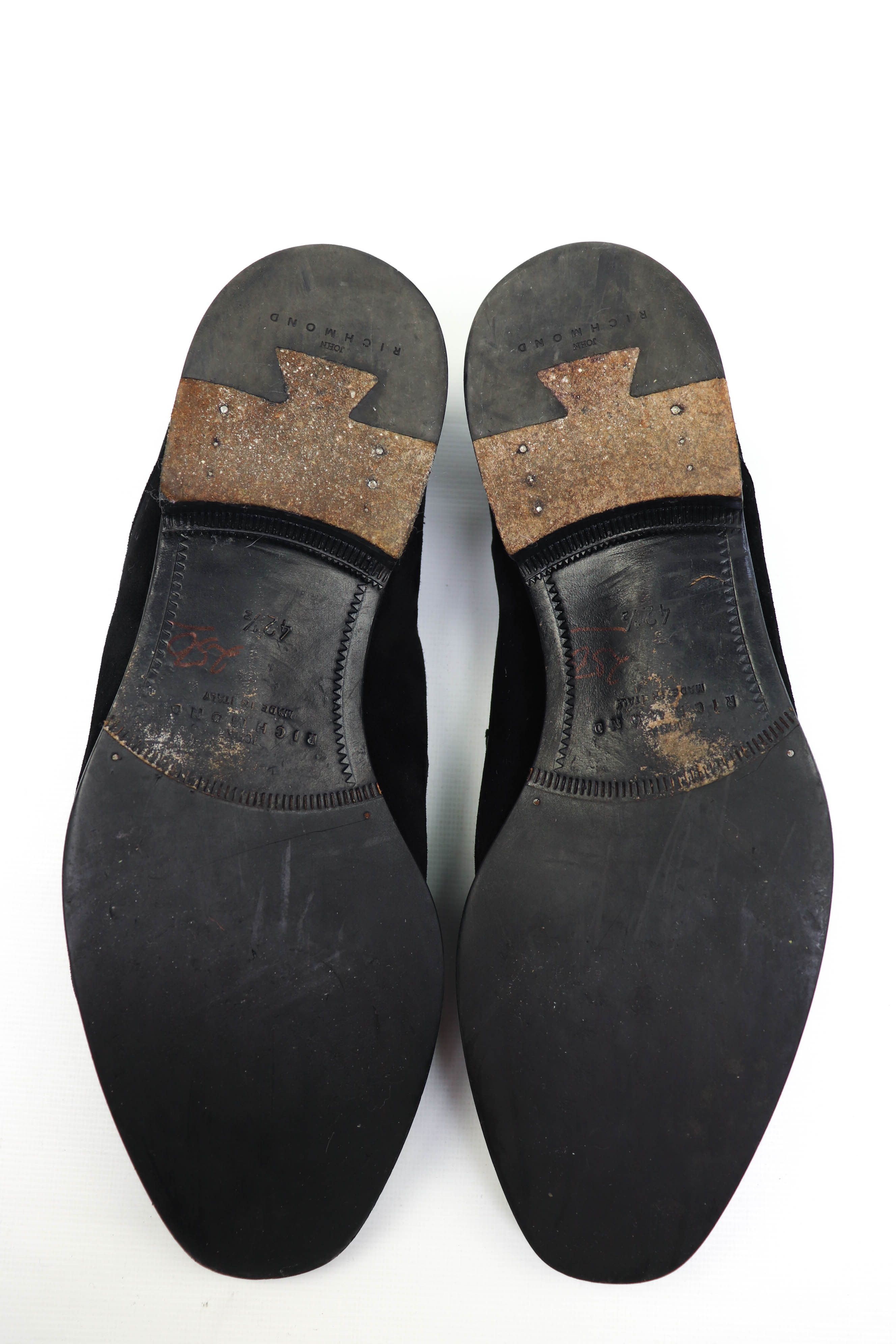 John Richmond Vintage John Richmond Black Suede Leather Loafers Shoes Size US 9.5 / EU 42-43 - 9 Thumbnail