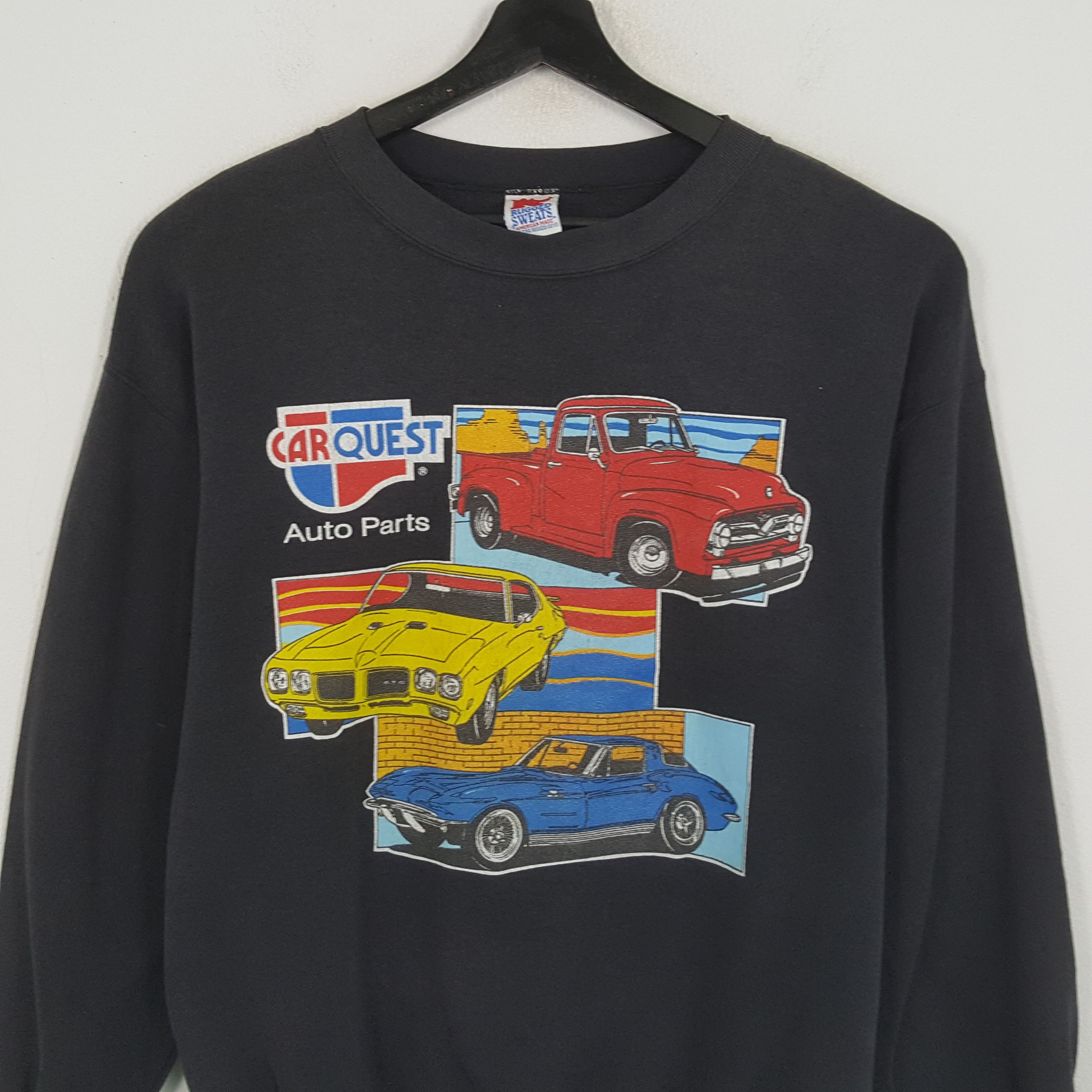 Vintage CAR QUEST Auto Parts Motorsports Vintage Sweatshirt Size US L / EU 52-54 / 3 - 2 Thumbnail