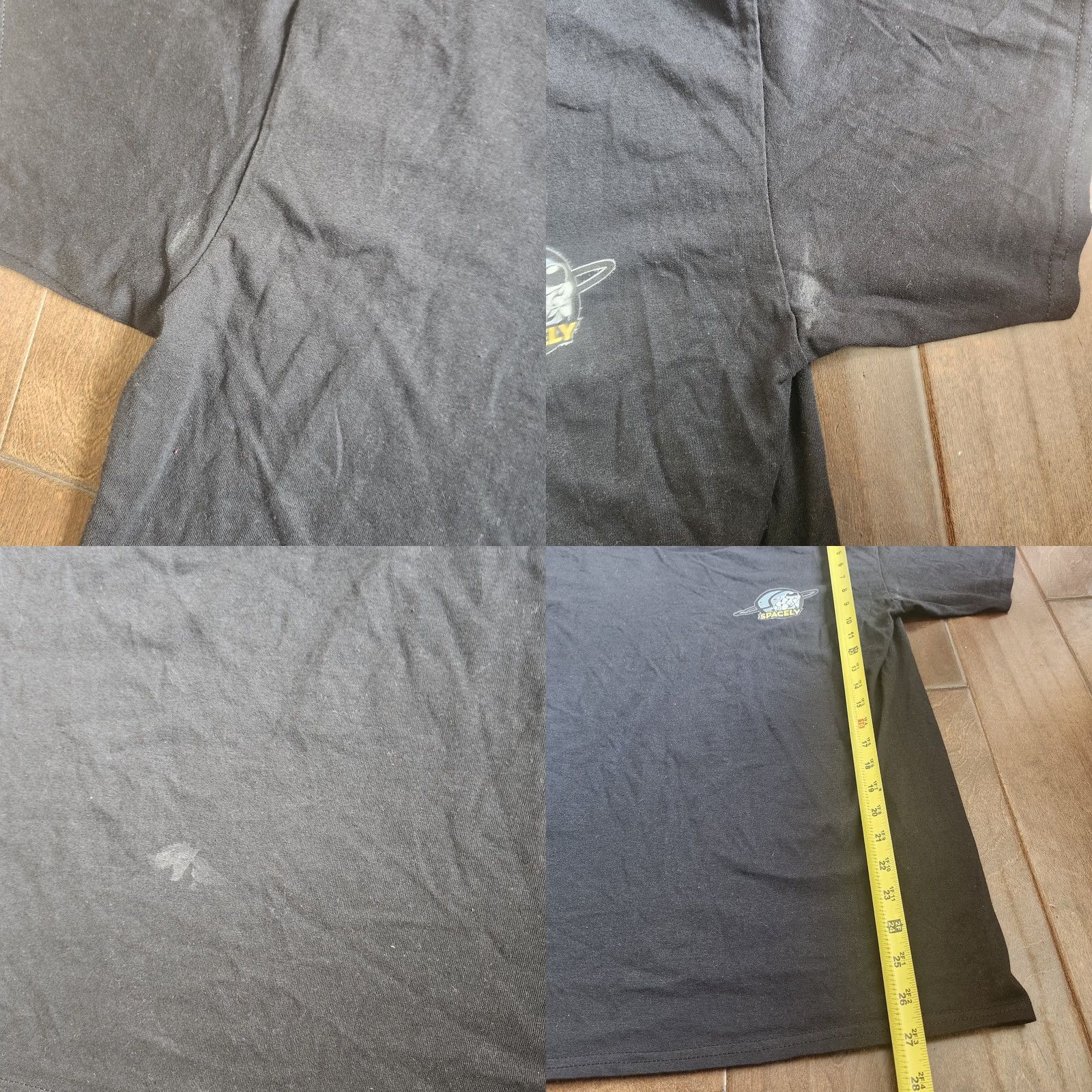 Vintage Spacely Unlimited T-shirt Black Space Short Sleeve L Mens Stains Cleaning Needed Regular Cotton Shirt Size US L / EU 52-54 / 3 - 8 Thumbnail