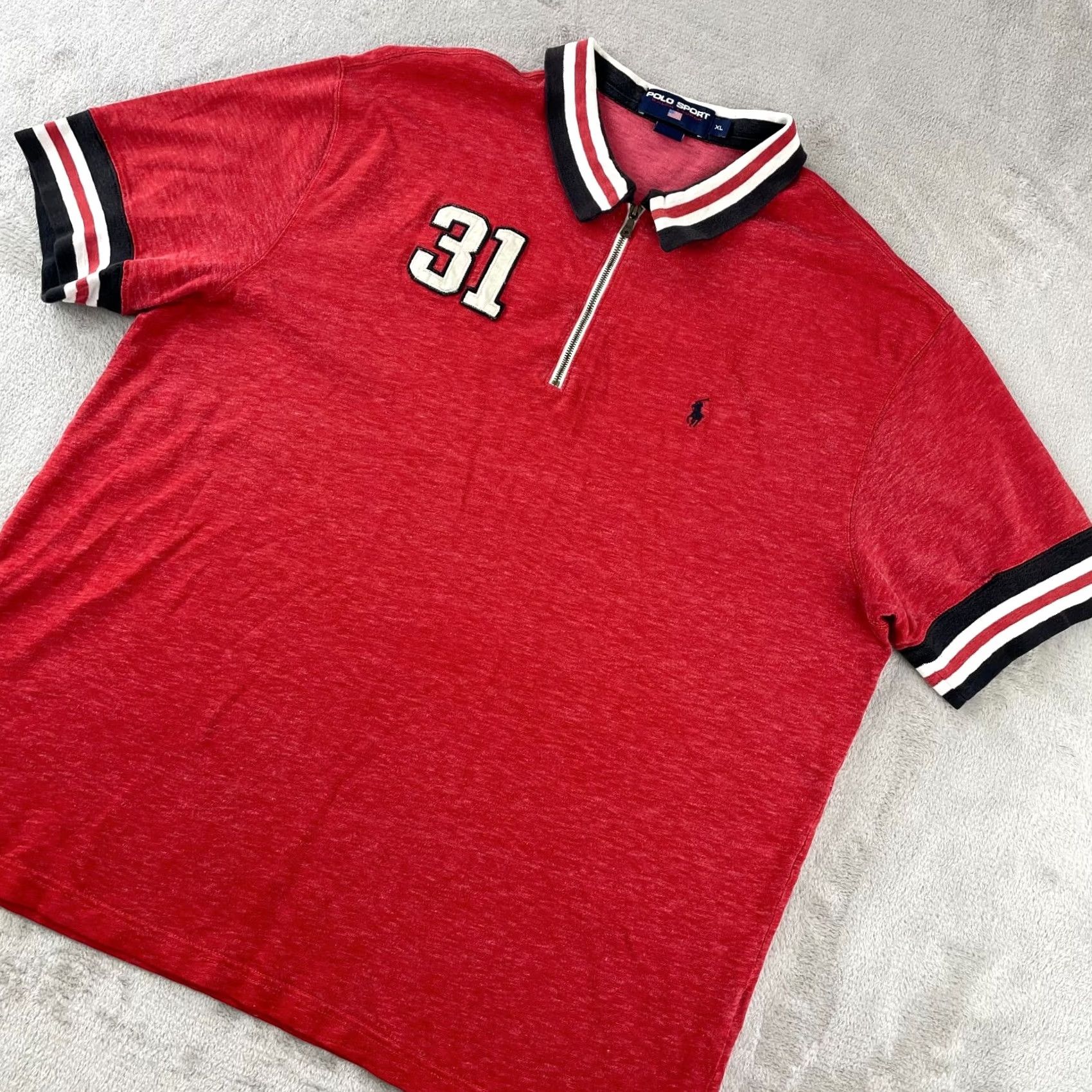 Polo Ralph Lauren Vintage Polo Sport Ralph Lauren 1/4 Zip Pullover Men XL Red Activewear Pullover Size US XL / EU 56 / 4 - 7 Thumbnail