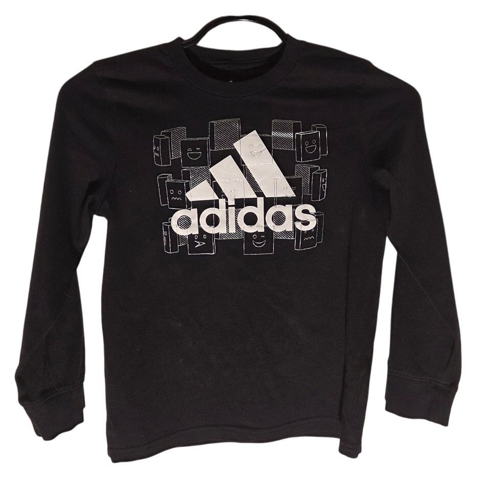 Adidas Adidas Black Graphic Logo Longsleeve - Boys Size 6 Size US XXS / EU 40 - 1 Thumbnail