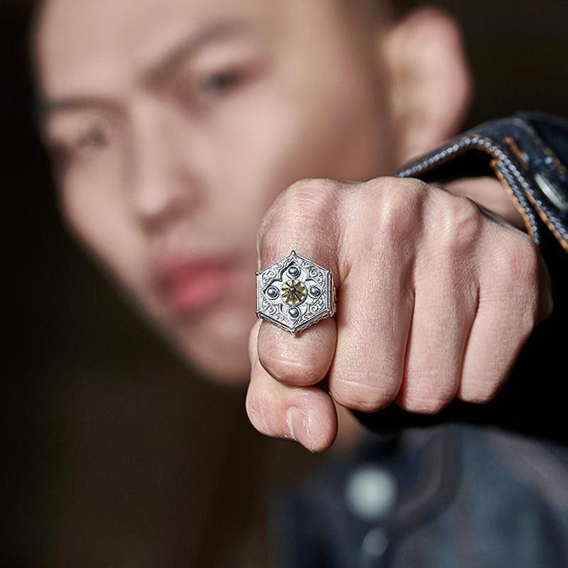 Avant Garde x Jewelry Vibe Jewelry Rings Open Ring (Size 7-13) in Silver, Men's