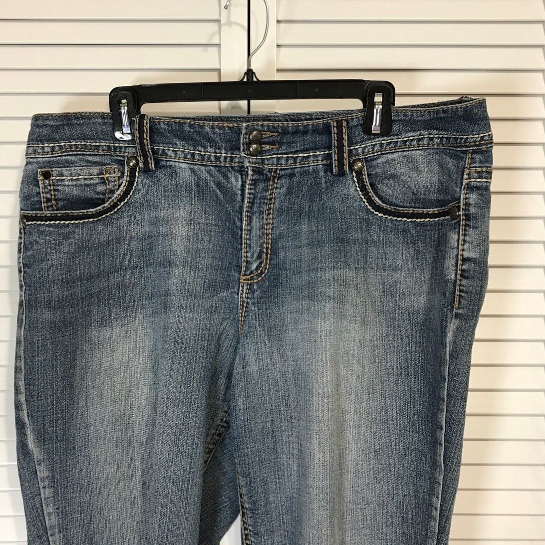 Other CB Celebrity Blues Denim Blue Straight Leg Capri Jeans 16 Size 38" / US 16 / IT 52 - 3 Thumbnail
