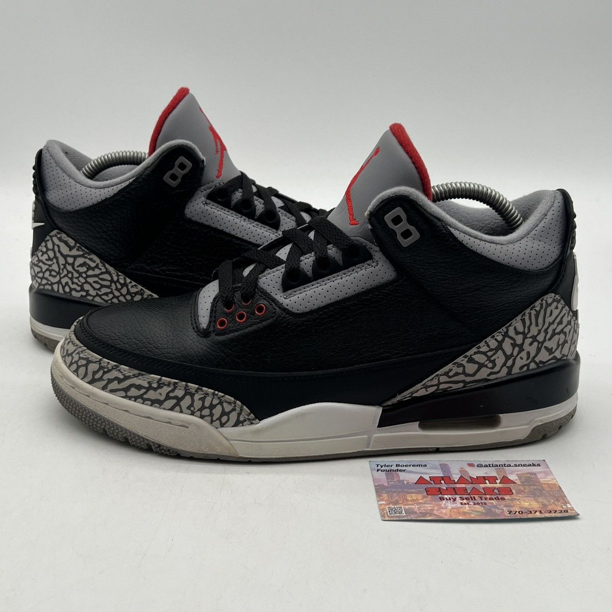 Jordan Brand Air Jordan 3 Black Cement Size US 8.5 / EU 41-42 - 1 Thumbnail