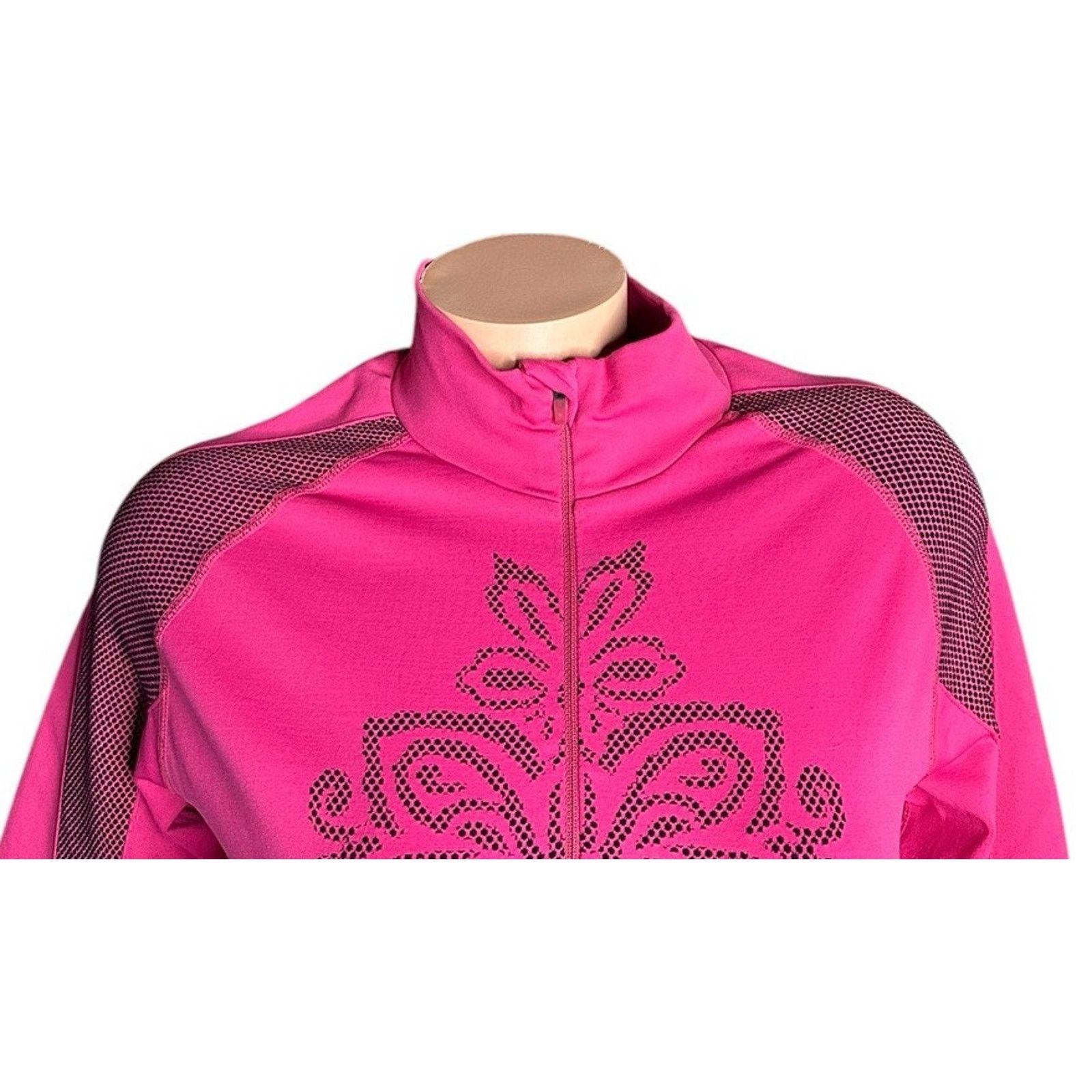 Athleta Athleta Pink Ombre Twist 1/4 Zip Thumbhole Activewear Top XL Size XL / US 12-14 / IT 48-50 - 3 Thumbnail