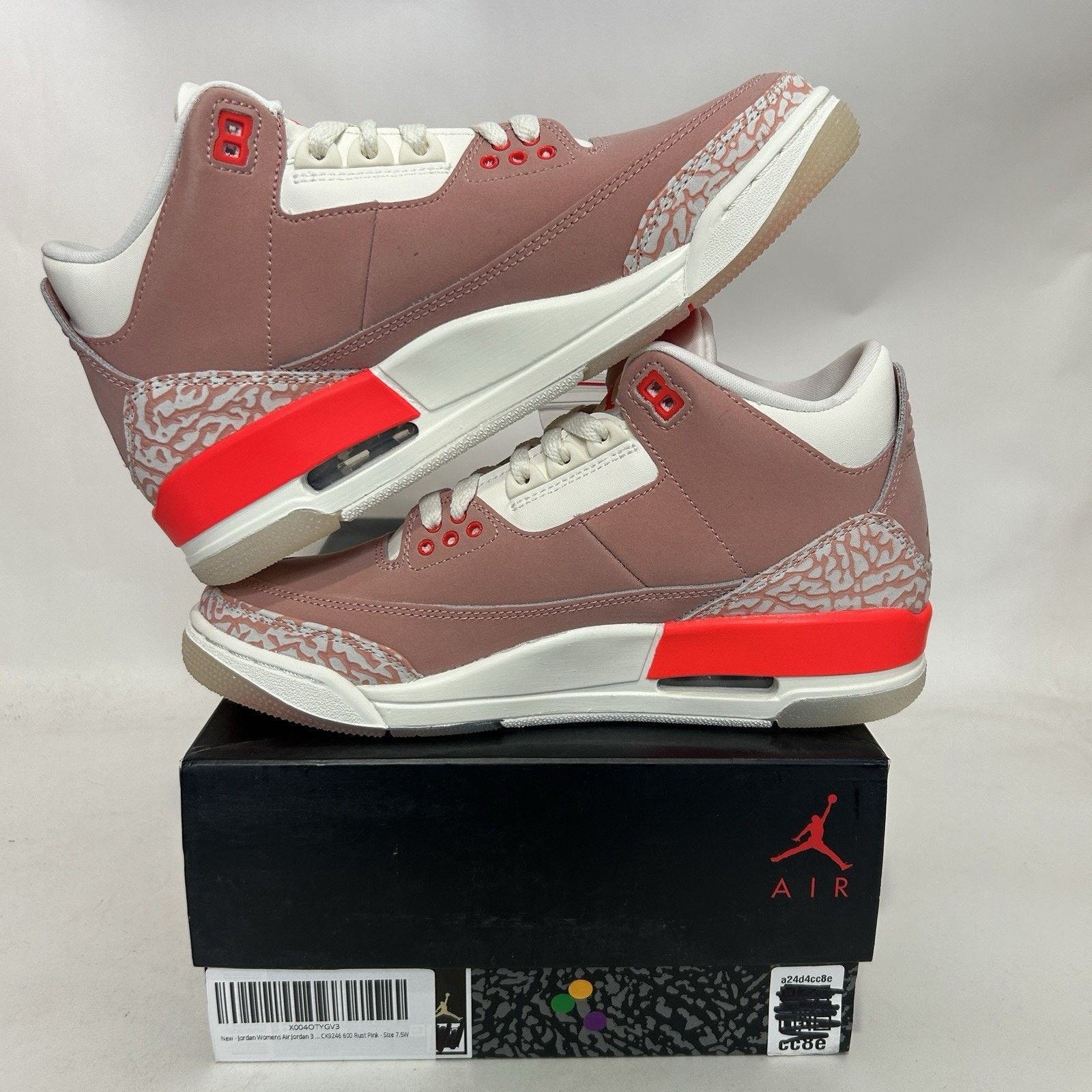 Jordan Brand Nike Air Jordan 3 Retro WMNS “Rust Pink Sail” CK9246-600 Size US 7.5 / IT 37.5 - 3 Thumbnail