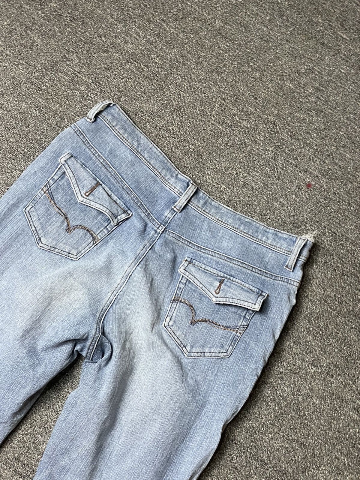 Japanese Brand × Vintage Japanese Brand Straight Cut Ripped Jeans (92) Size US 30 / EU 46 - 11 Thumbnail