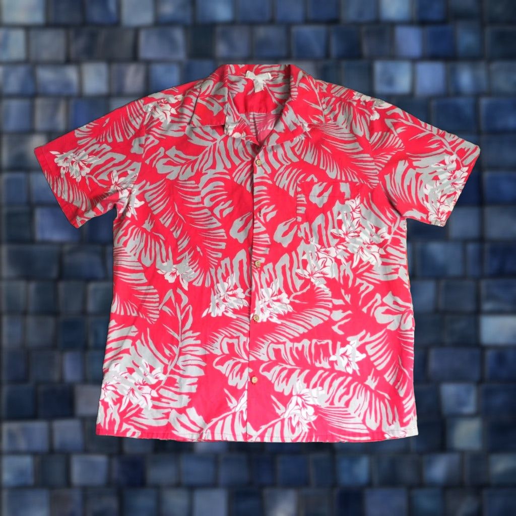 Pinko VTG Maui Nui Hawaiian Pink Floral Button-Front Shirt XL Mens Short Sleeve Rayon Pocket 70s 80s Size US XL / EU 56 / 4 - 1 Thumbnail
