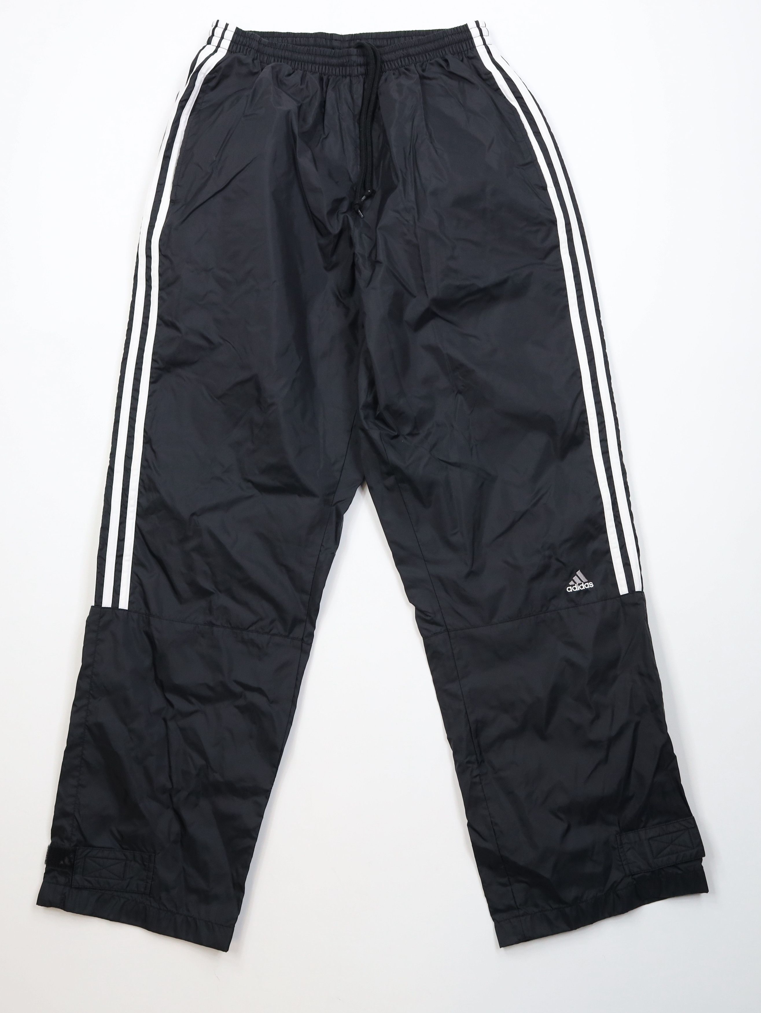 Adidas Vintage Y2K 2001 Adidas Wide Leg Windbreaker Pants Black Size US 36 / EU 52 - 1 Thumbnail