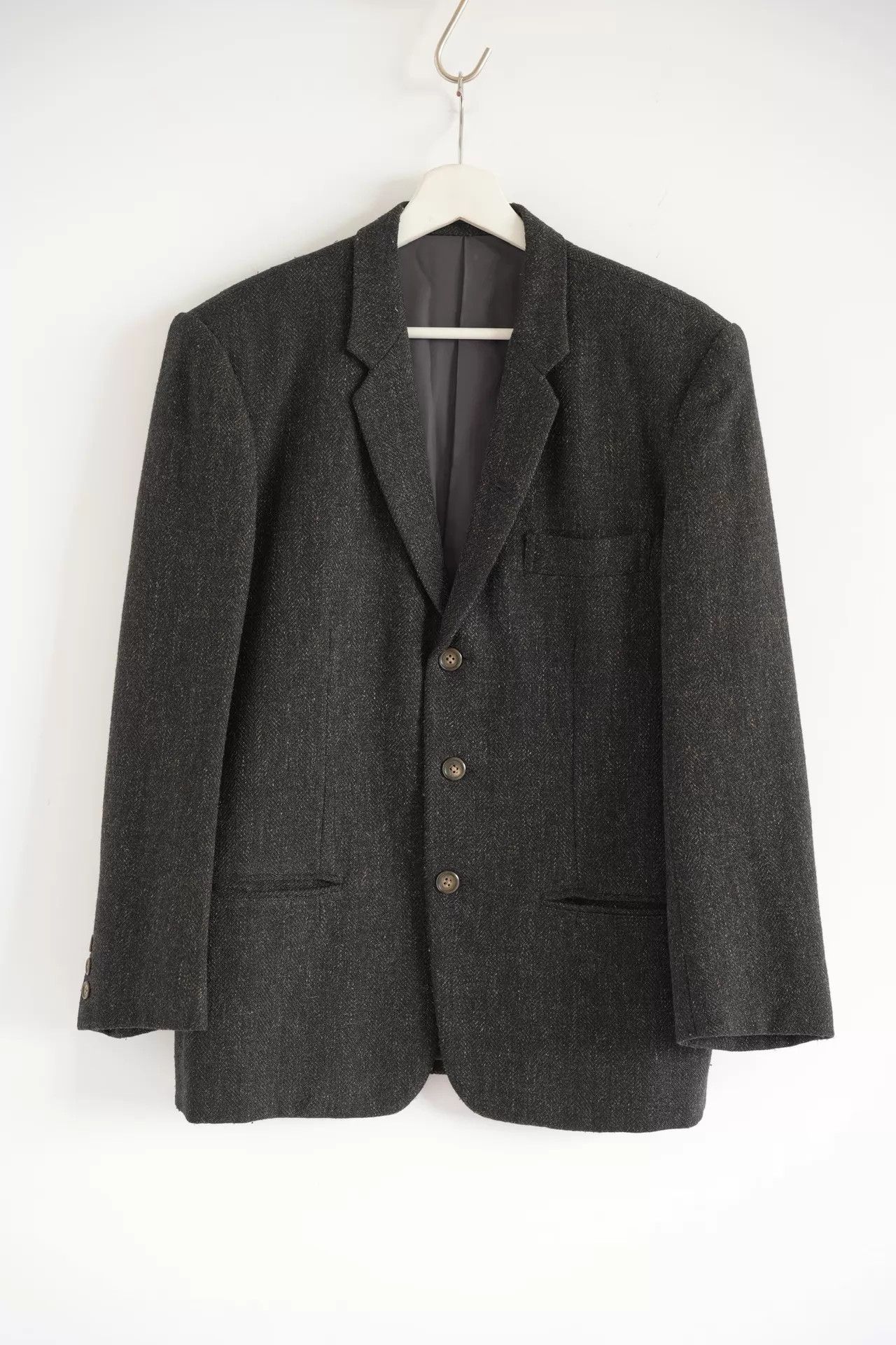 Yohji Yamamoto Yohji Yamamoto 80s Y's Herringbone Tweed Blazer Size US S / EU 44-46 / 1 - 1 Thumbnail