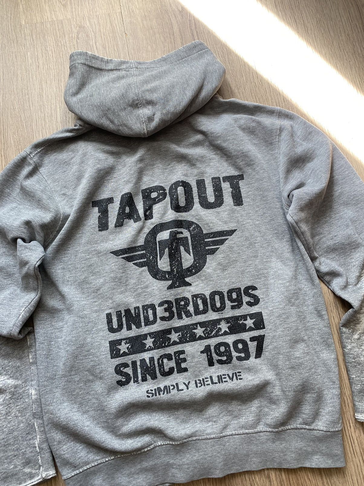 Affliction × Tapout Crazy vintage y2k TAPOUT distressed skulls zip up hood skate Size US S / EU 44-46 / 1 - 2 Thumbnail
