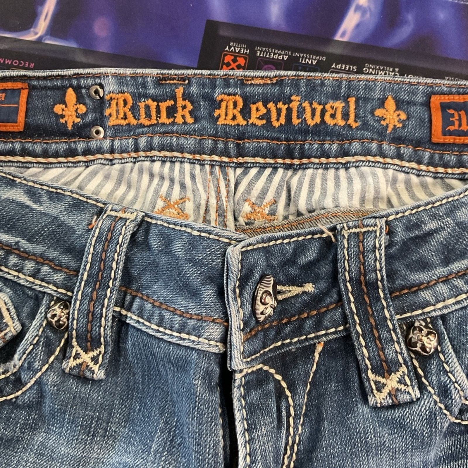 Rock Revival Rock Revival Betty Boot Lower Rise Embellished Jeans Size 31" - 3 Thumbnail