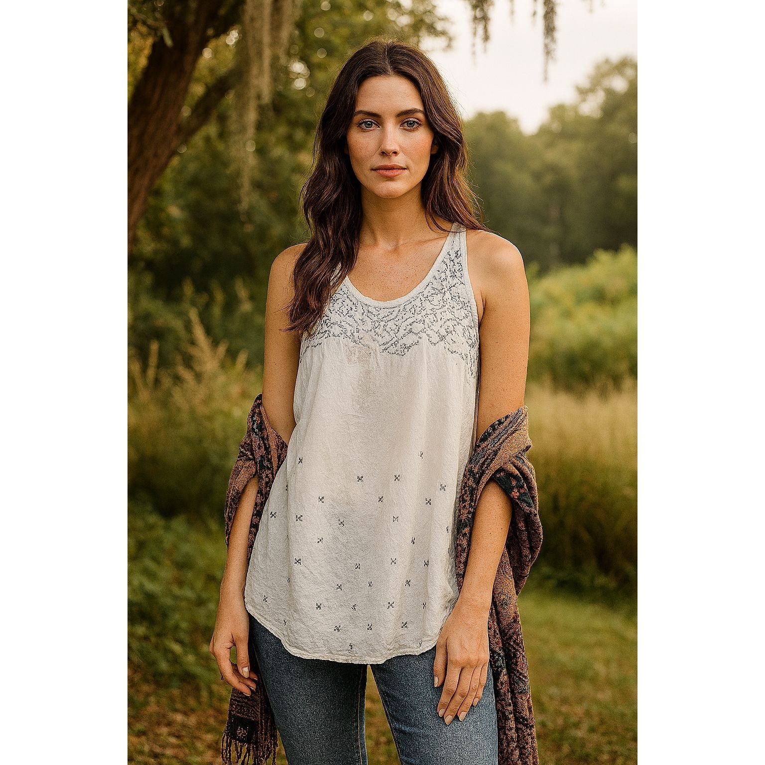 Johnny Was Johnny Was Women’s Ivory S Artisanal Core Cottage Boho Chic Size S / US 4 / IT 40 - 1 Thumbnail