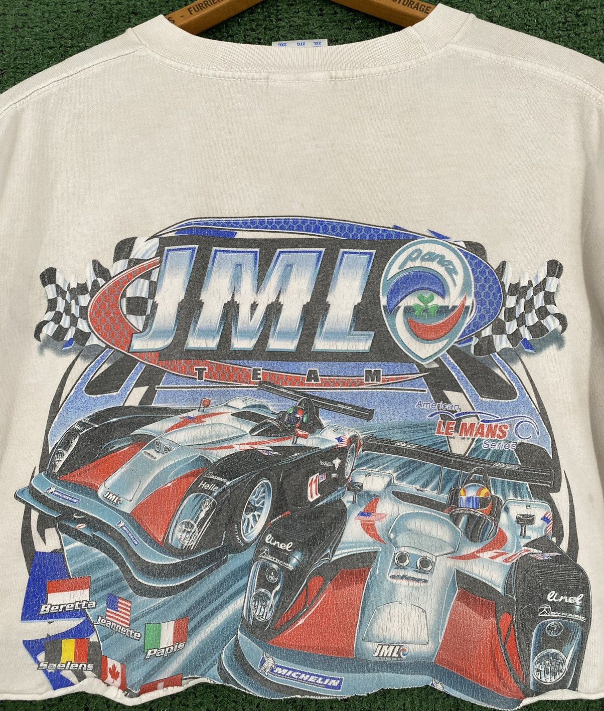 Other Vintage Y2K JML Racing Team Cropped Distressed T-Shirt Size XXL / US 16-18 / IT 52-54 - 2 Thumbnail