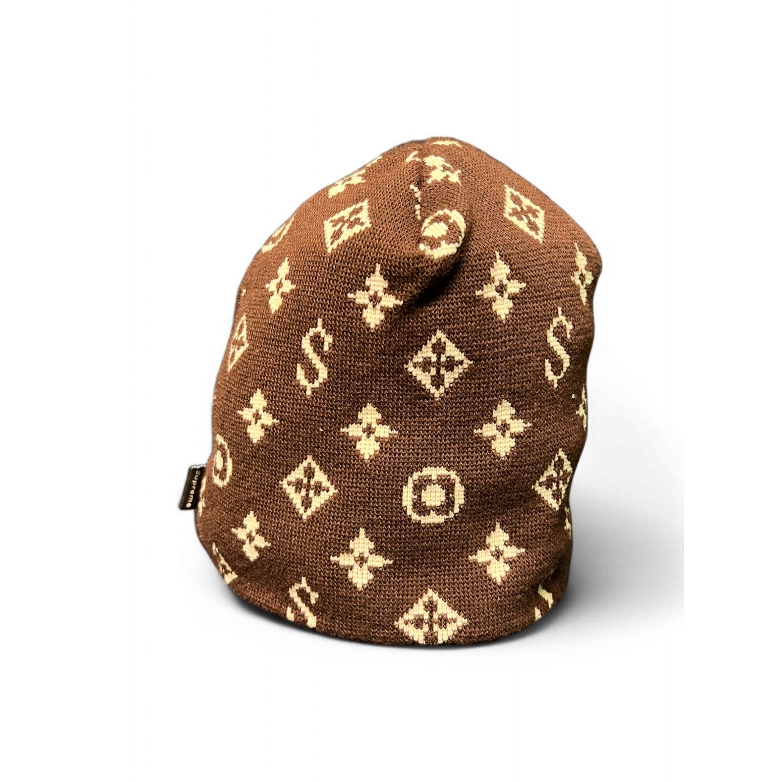 Supreme 2000 Supreme LV Monogram Brown Beanie Size ONE SIZE - 2 Thumbnail
