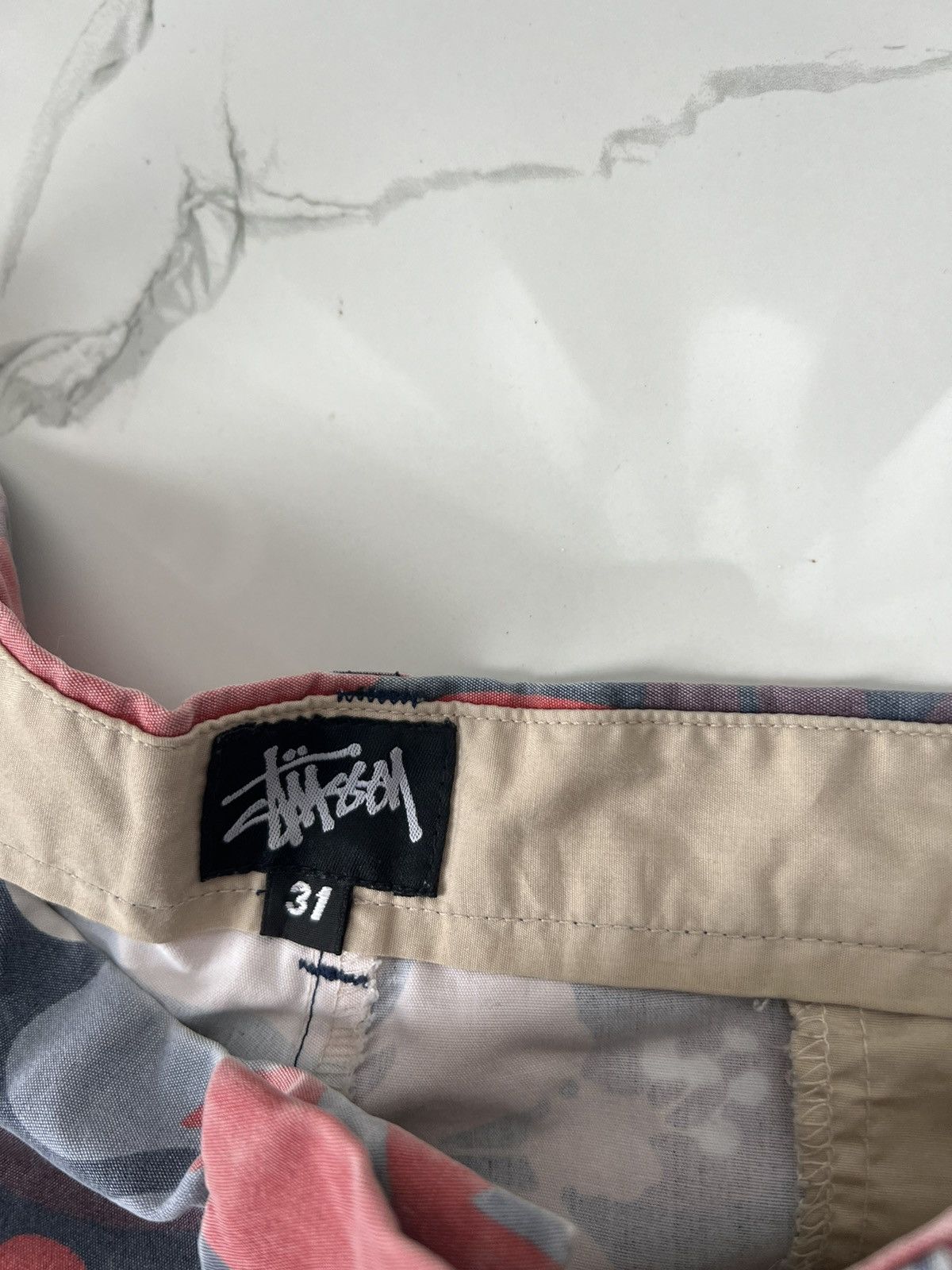 Stussy 00’s STUSSY FLORA FLOWERS Y2K CARGO SHORTS RARE Size US 31 - 6 Thumbnail