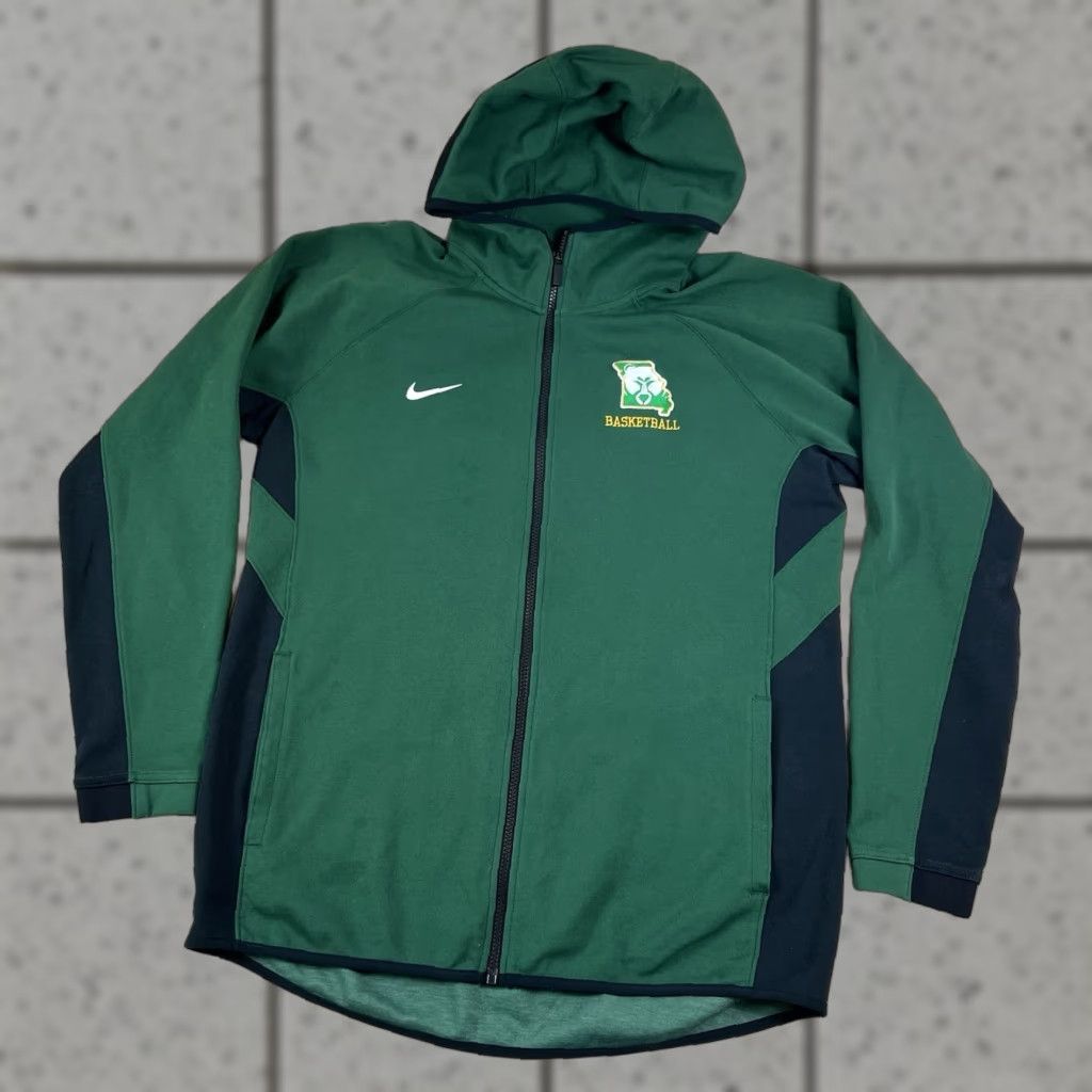 Nike VINTAGE Mens Nike Team Hoodie Dark Green Black Dri Fit Showtime Bears Basketball Large Size US L / EU 52-54 / 3 - 1 Thumbnail