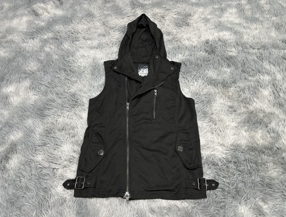 If Six Was Nine 🔥Sick Y2K Ricend Asymmetric Ninja Vest Hooded Vkei Goth Punk Size US S / EU 44-46 / 1 - 4 Thumbnail
