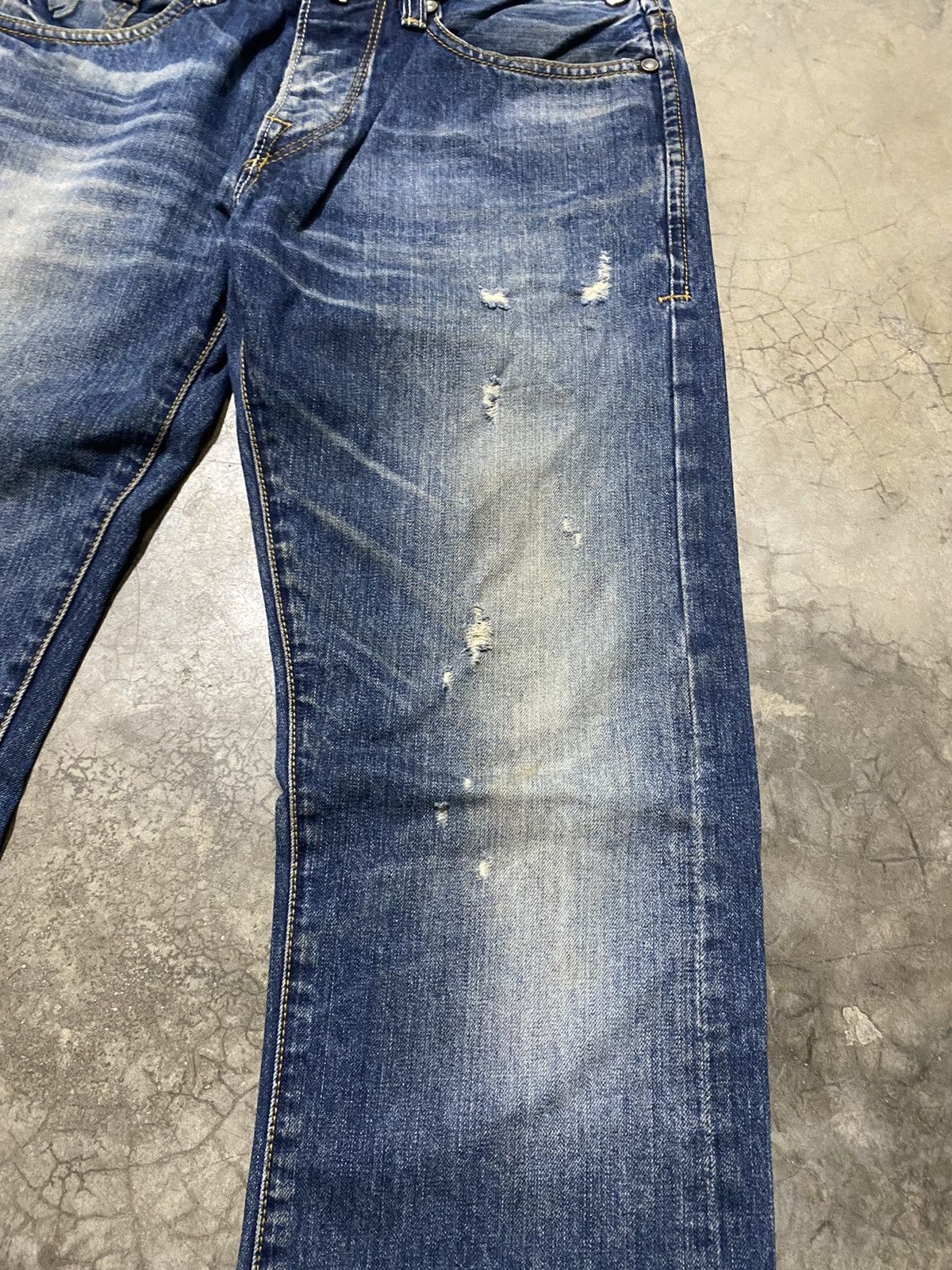 Hysteric Glamour × Nicole Club × Tornado Mart Japanese Nicole Distressed Slim Straight Denim p137 Size US 31 - 6 Thumbnail