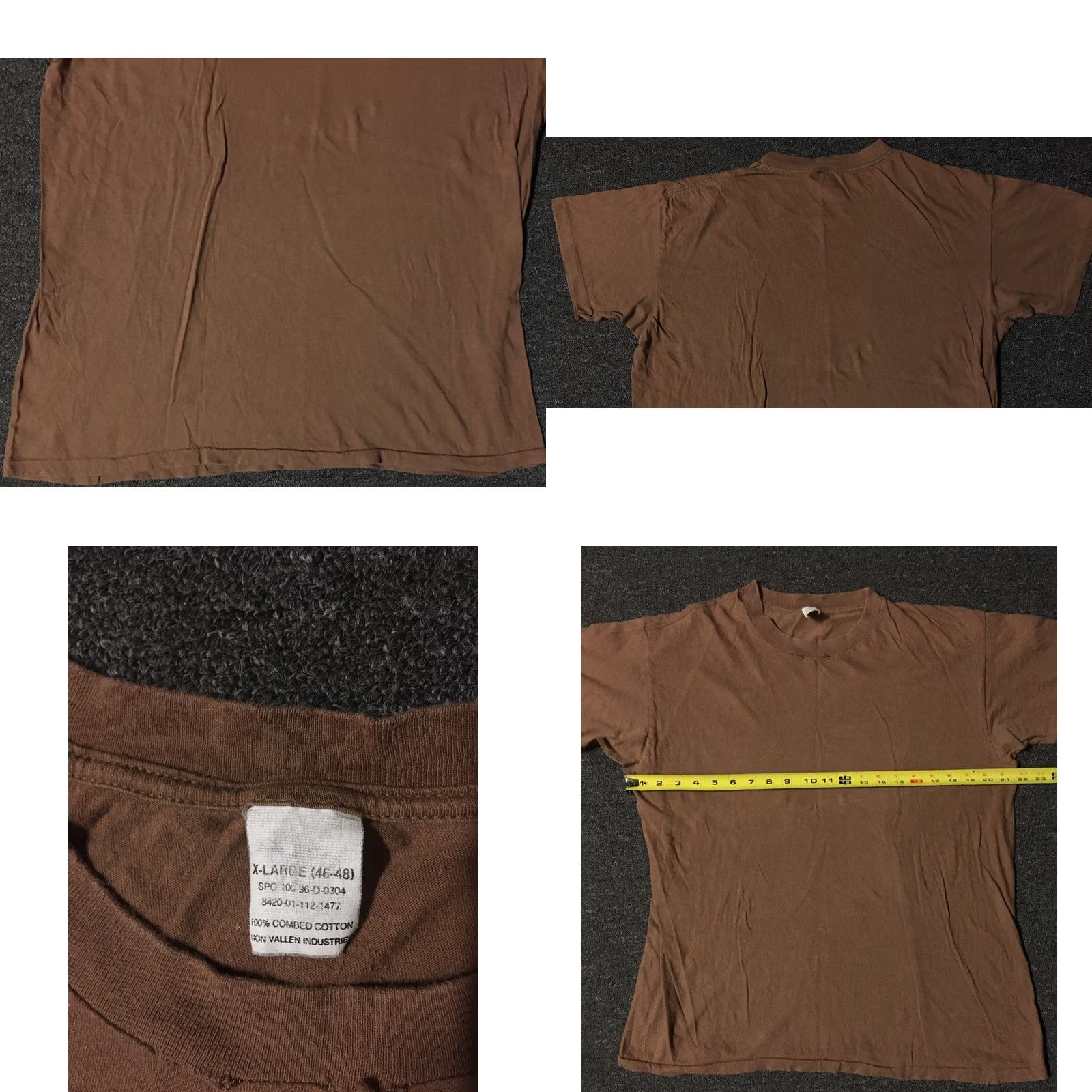Vintage VINTAGE US Army PFU Distressed Shirt M Mens Brown 90s 80s College Grunge Military Graphic Tee Single Stitch Crew Neck Short Sleeve Size US M / EU 48-50 / 2 - 8 Thumbnail