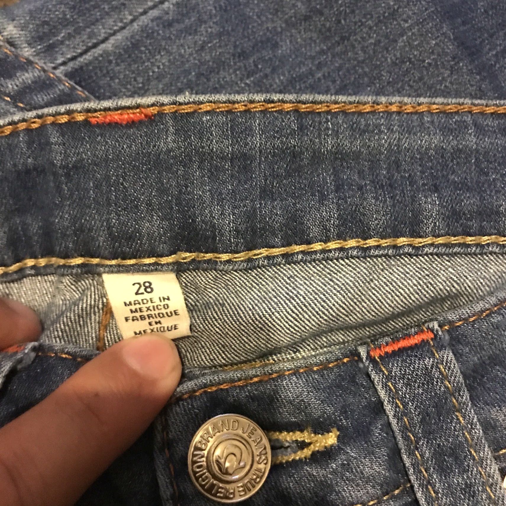 True Religion VINTAGE True Religion Skinny Old Multi Basic Blue Denim Jeans Womens 28 X 33 w/ Flaps Size 28" / US 6 / IT 42 - 6 Thumbnail