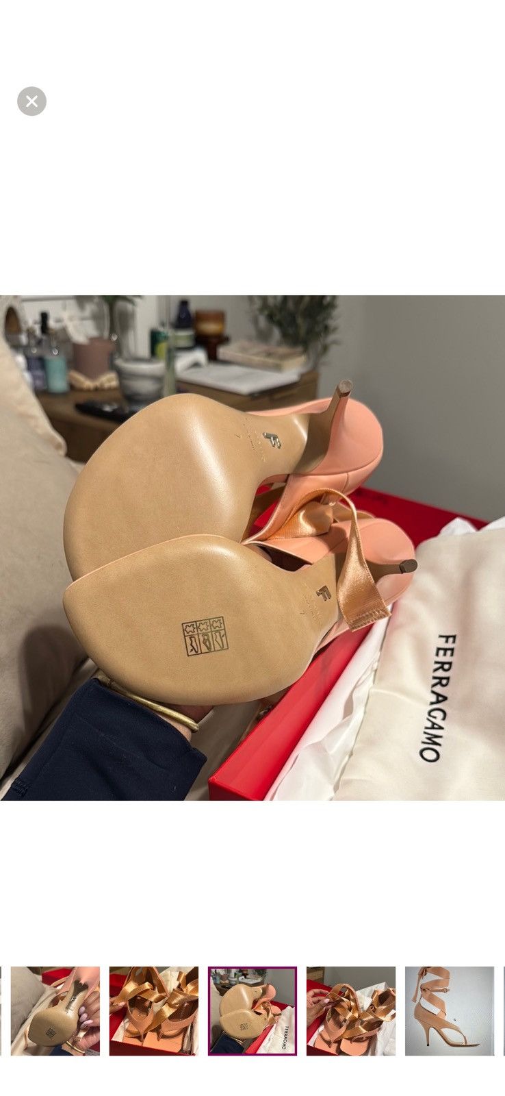 Salvatore Ferragamo Leliu Ribbon Sandal Size US 9.5 / IT 39.5 - 6 Thumbnail