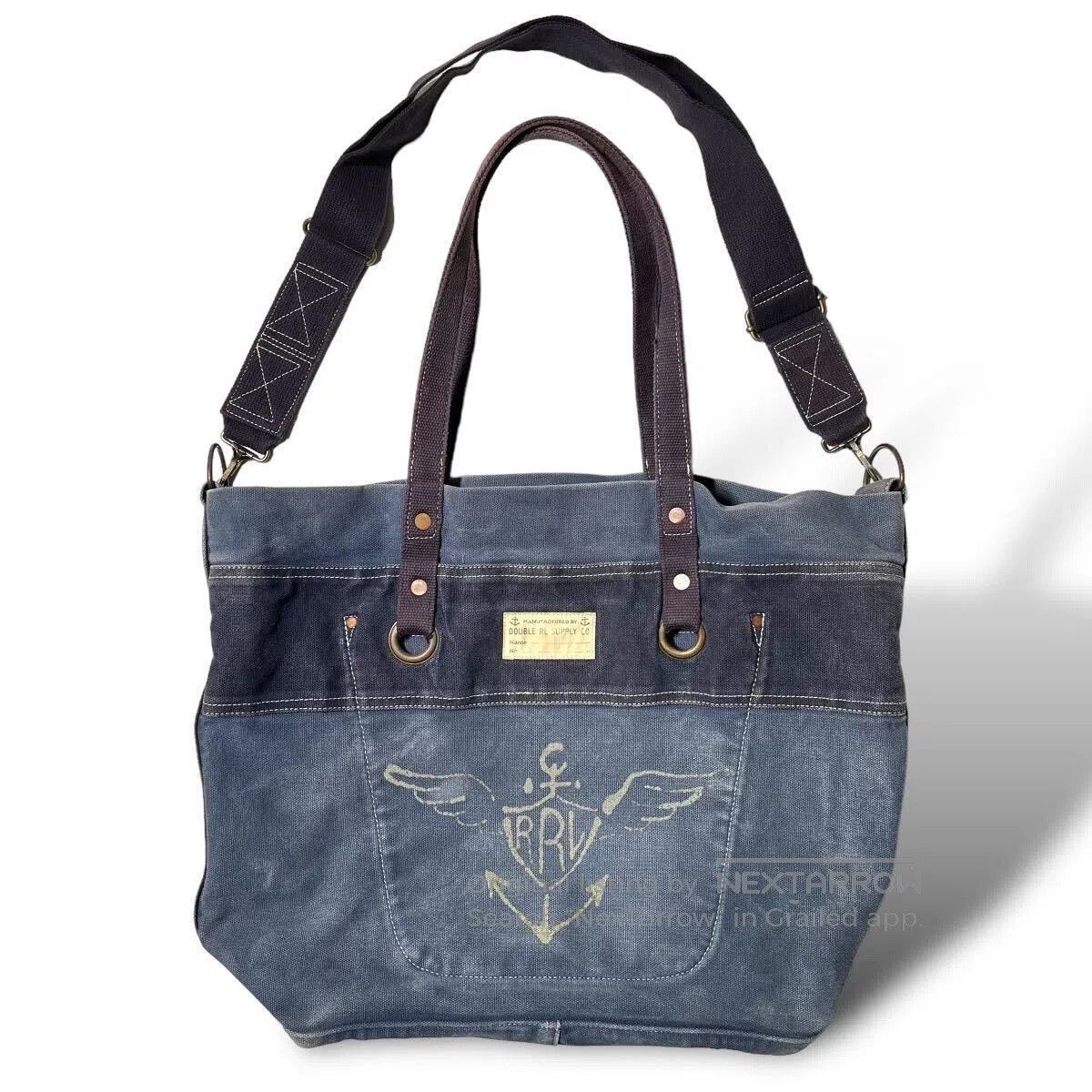 US Navy Sailcloth Canvas Tote Bag.