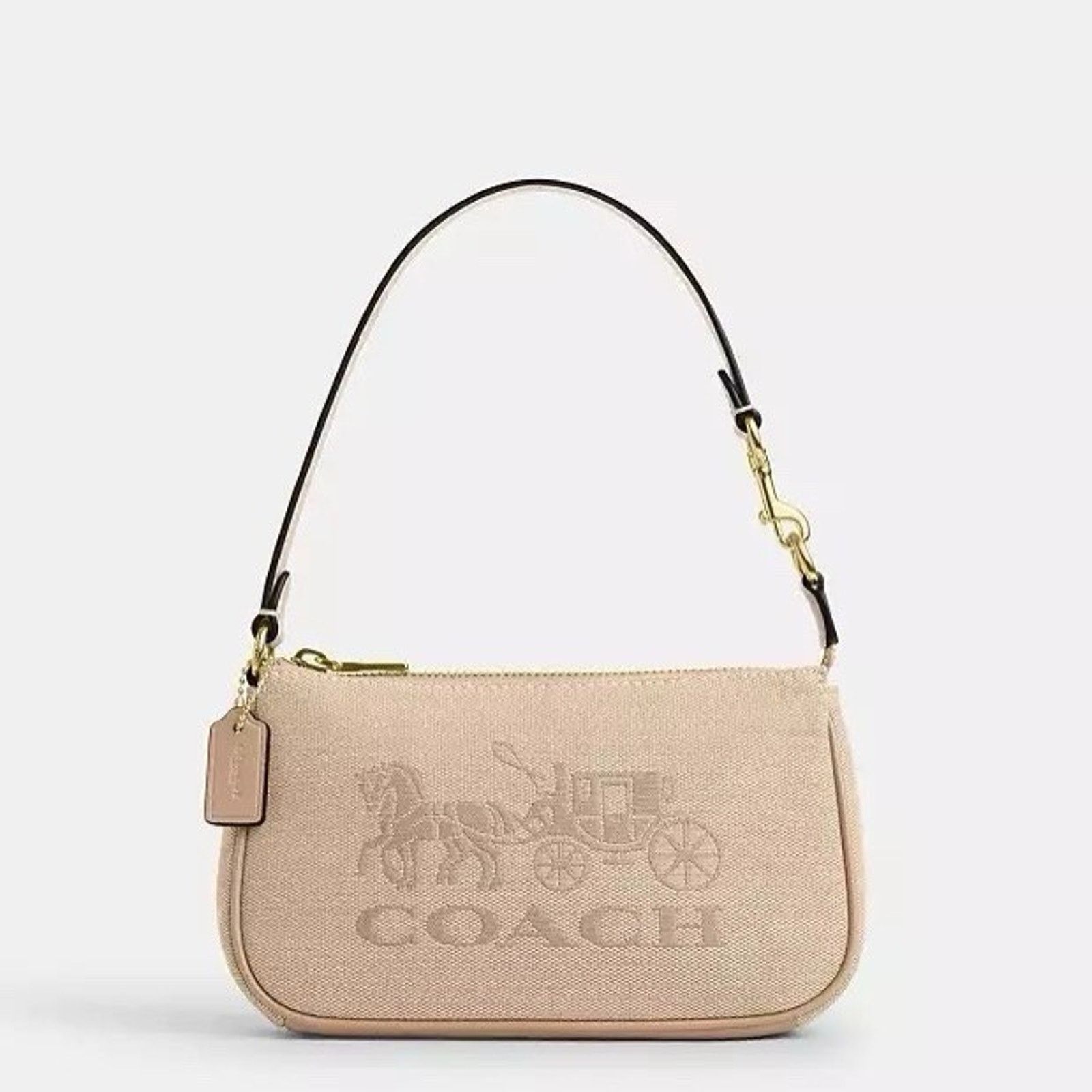 NWT Coach Nolita 19 With Horse Carriage Natural Multi CAQ18