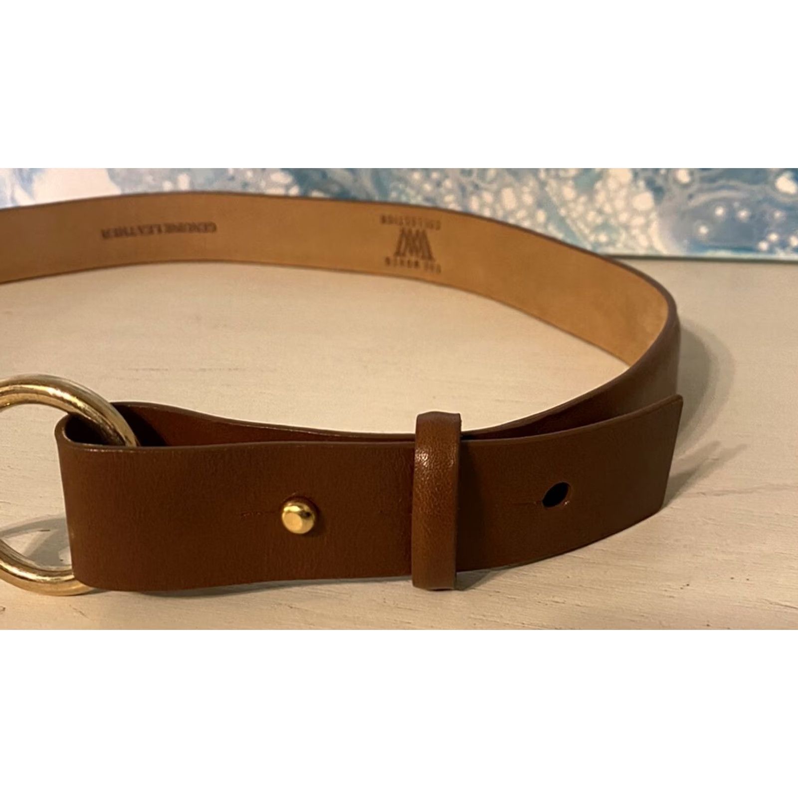 Vintage The World Collection Belt Chain Leather Buckle Genuine Leather Small Brown Womens C101BT00 S Size ONE SIZE - 3 Thumbnail