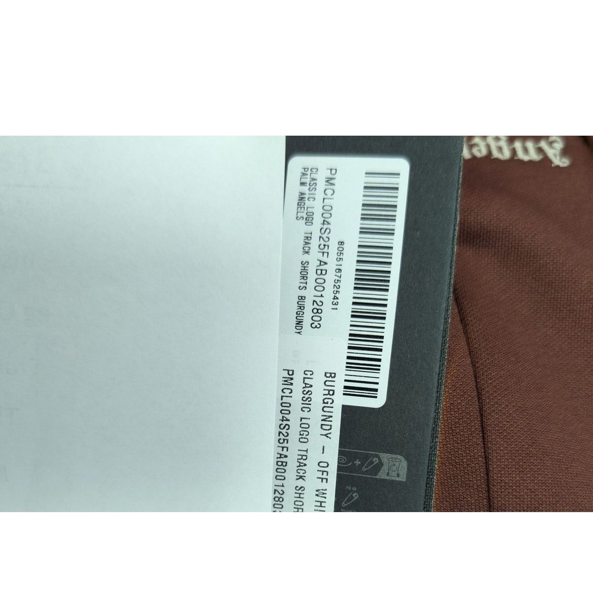 Palm Angels o1rshd1 Classic Logo Track Shorts in Burgundy / Off White Size US 32 / EU 48 - 21 Thumbnail