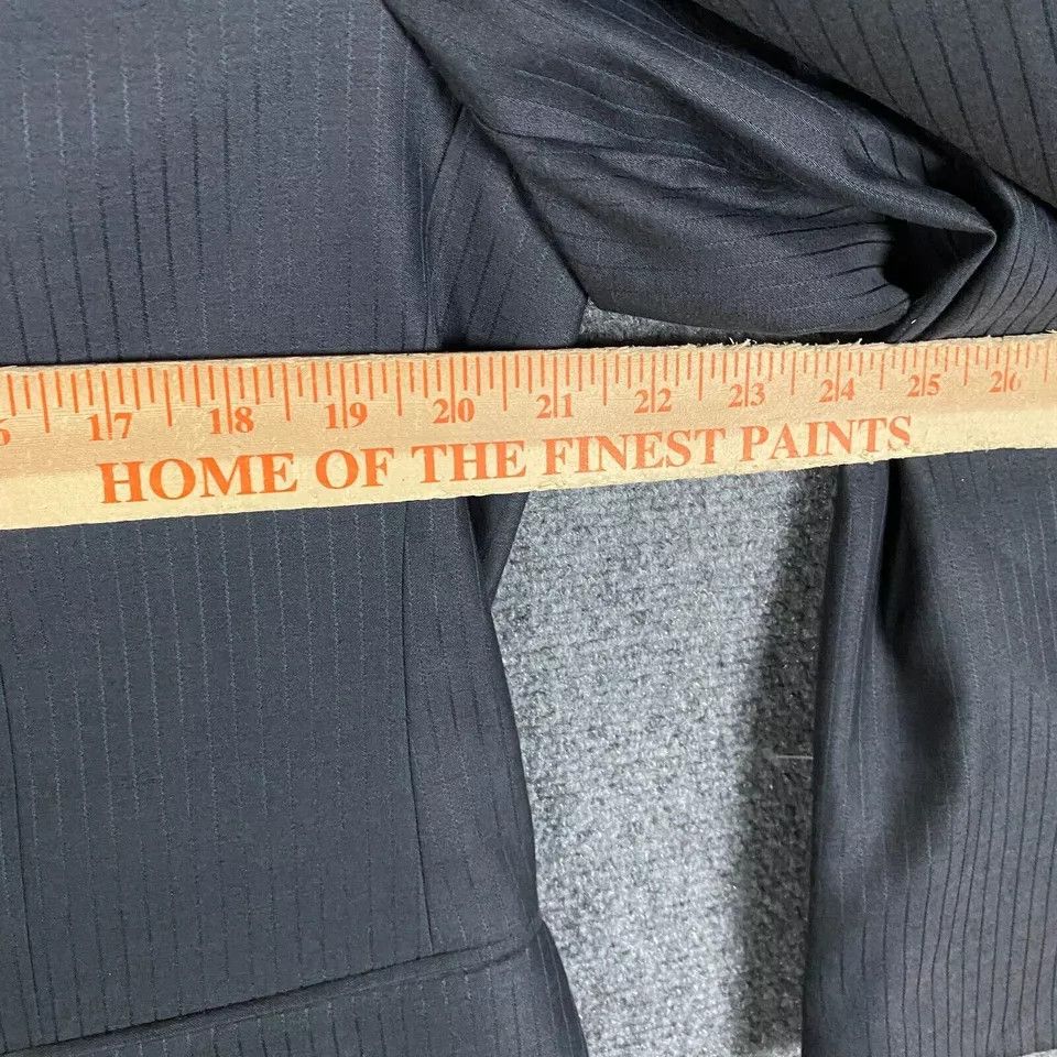 Other Angelo Rossi Blazer Suit Men's 40R Gray Striped Polyester Size 40R - 3 Thumbnail