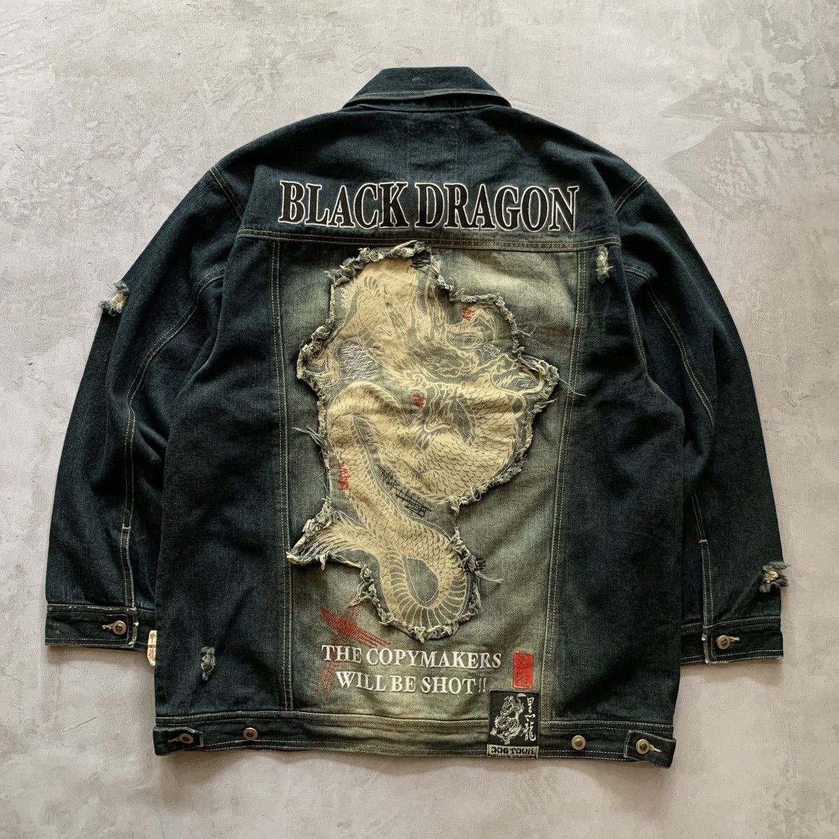 Dogtown Dog Town Black Dragon Denim Jacket Size US XL / EU 56 / 4 - 1 Thumbnail