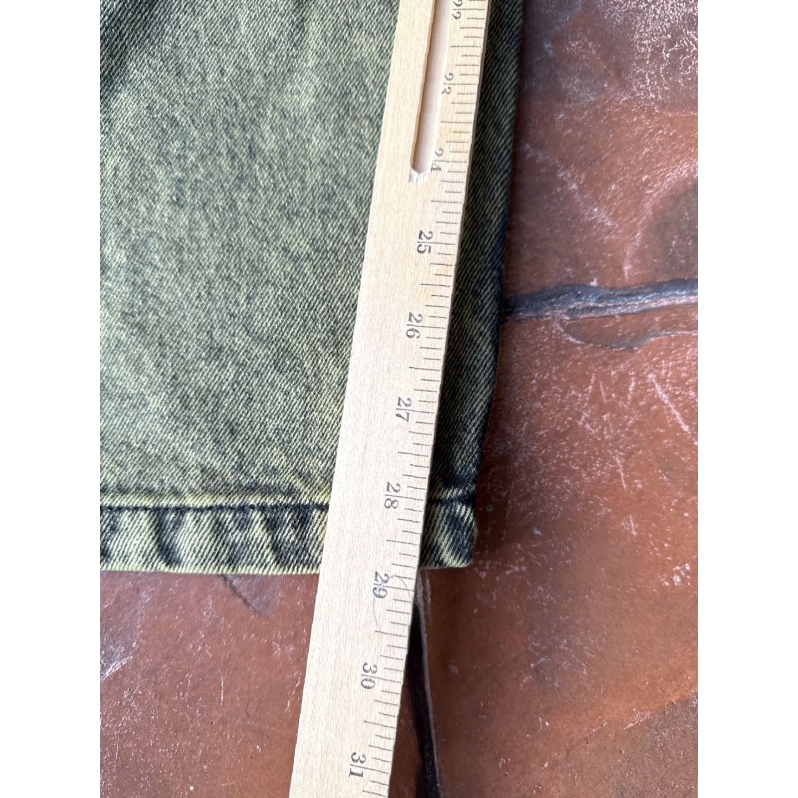 Bdg NWT BDG Baggy Oversized Denim Jean Men's Medium Green Denim Wide-Leg Casual Grunge Skater Pockets Badge Logo Zipper Button Size US 31 - 7 Thumbnail