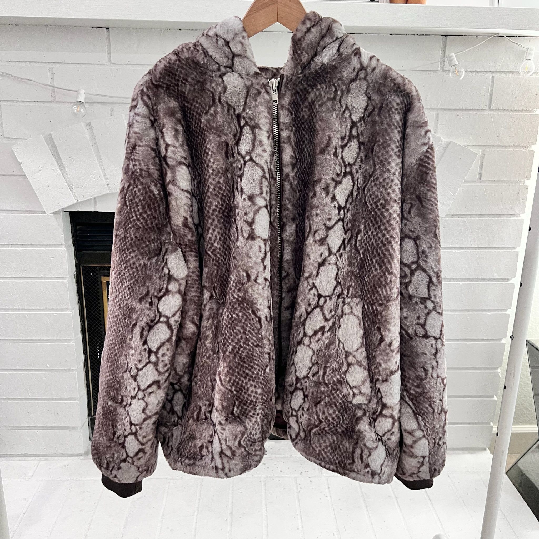 Other Fung Lan Opening Ceremony Snakeskin Faux Fur Zipped Hoodie Size US L / EU 52-54 / 3 - 1 Thumbnail