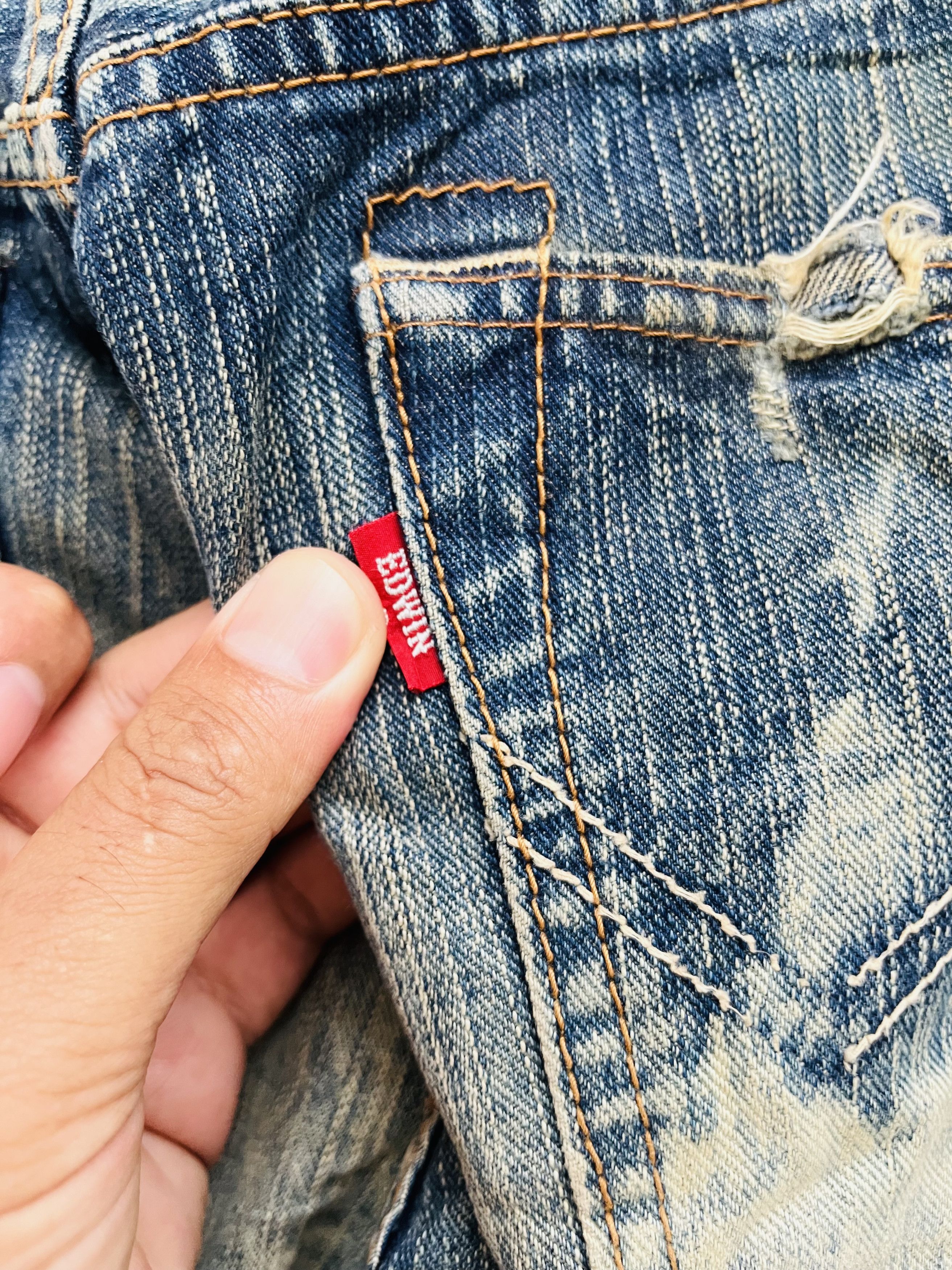 Edwin × Japanese Brand Vintage Edwin Exclusive XV Japanese Distressed Fashion Style Size US 31 - 11 Thumbnail
