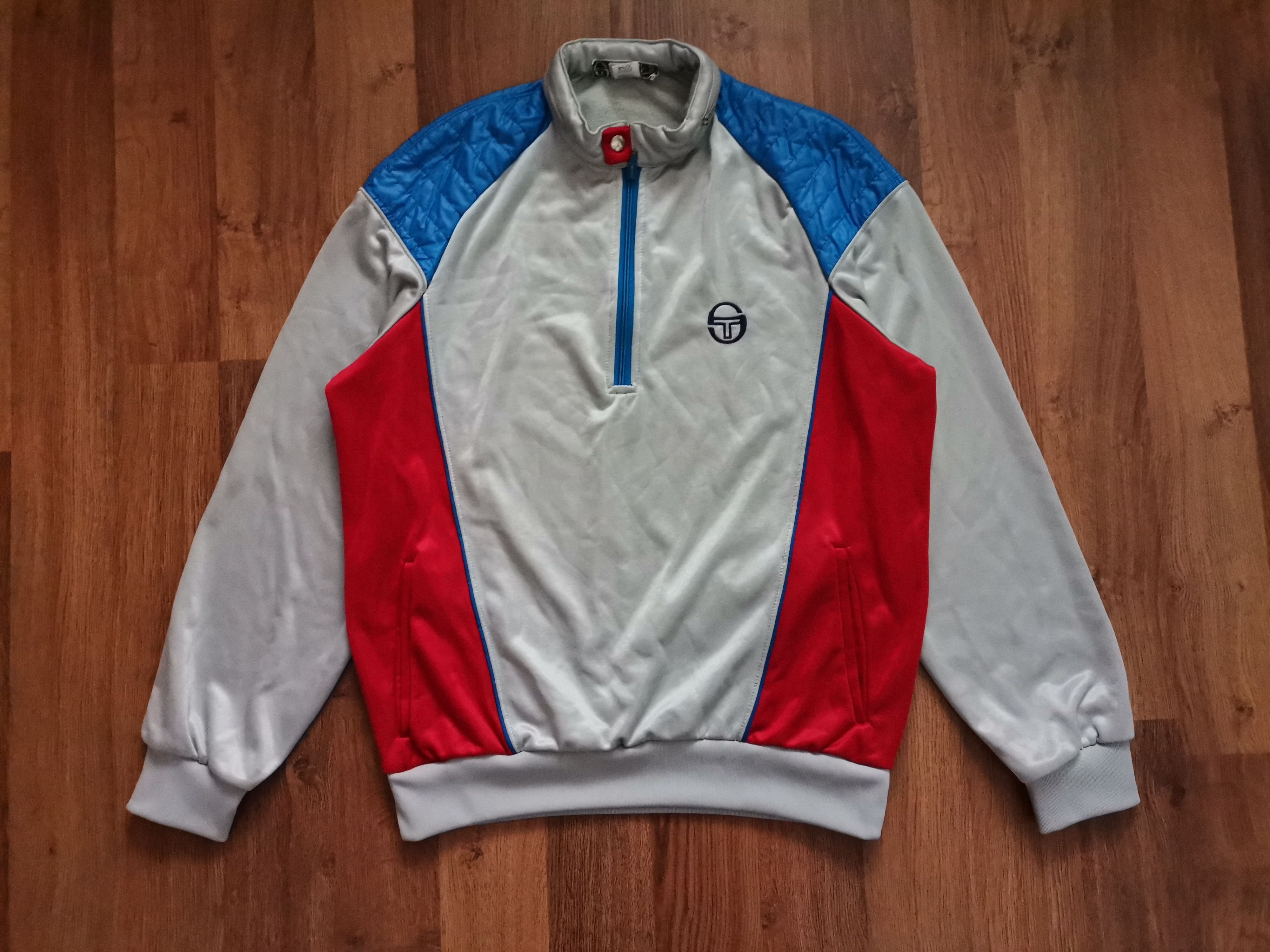 Sergio Tacchini Vintage Sergio Tacchini Quarter Zip Track Jacket Size US L / EU 52-54 / 3 - 1 Thumbnail