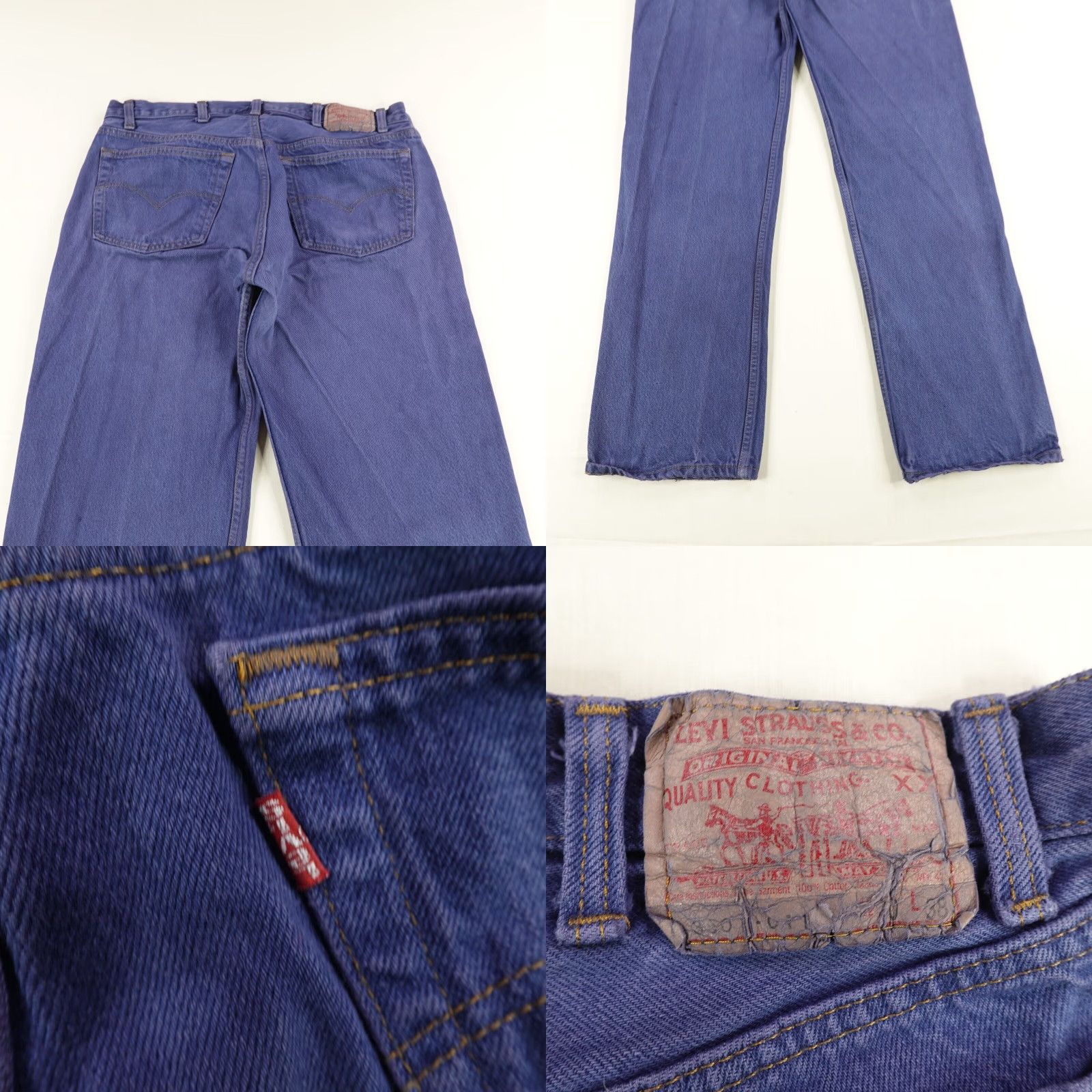 Levi's VINTAGE Levi's Jeans Mens 36x34 Denim 80s Button Fly Straight Fit Blue Regular 34 Inseam Mens Size US 34 / EU 50 - 8 Thumbnail