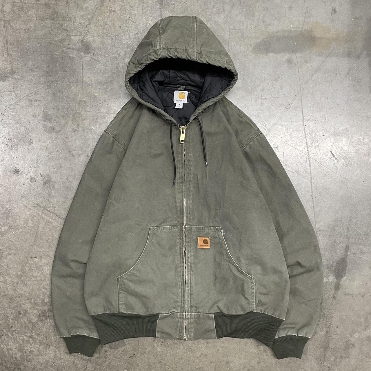 image of Carhartt Hooded Jacket Moss Green Vintage, Men's (Size Medium)