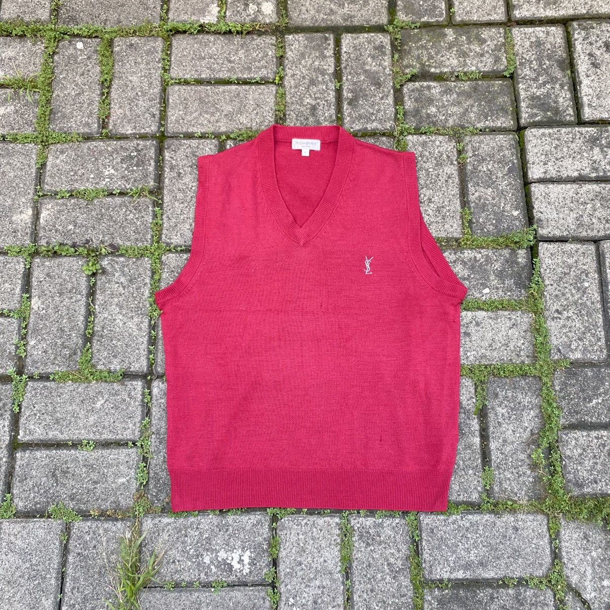 Yves Saint Laurent Vintage Yves Saint Lauren Knit Vest Size US M / EU 48-50 / 2 - 1 Thumbnail