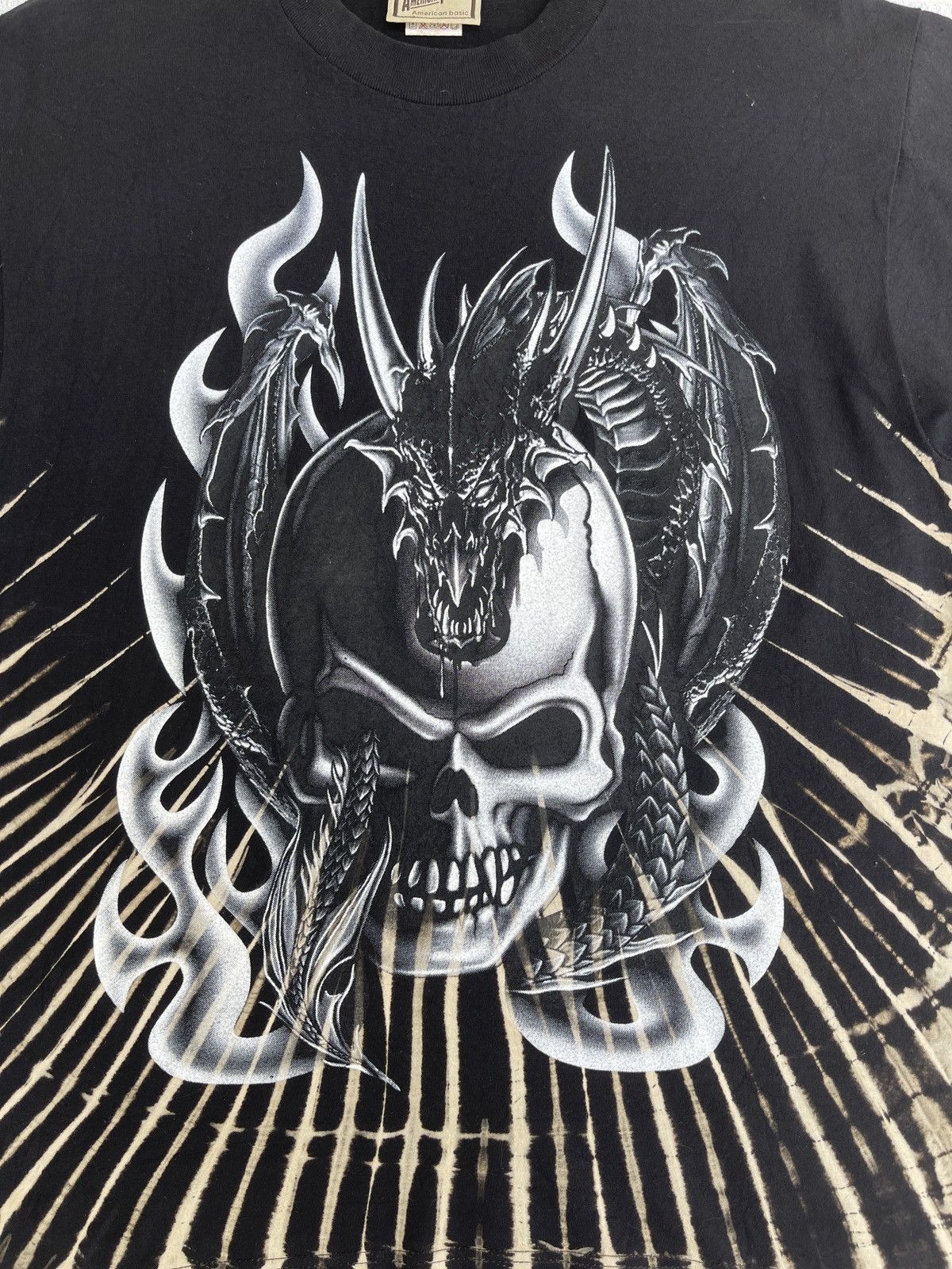 Japanese Brand Rare🔥Vintage AMERICAN FEELING Dragon Skull Tee Size US L / EU 52-54 / 3 - 9 Thumbnail