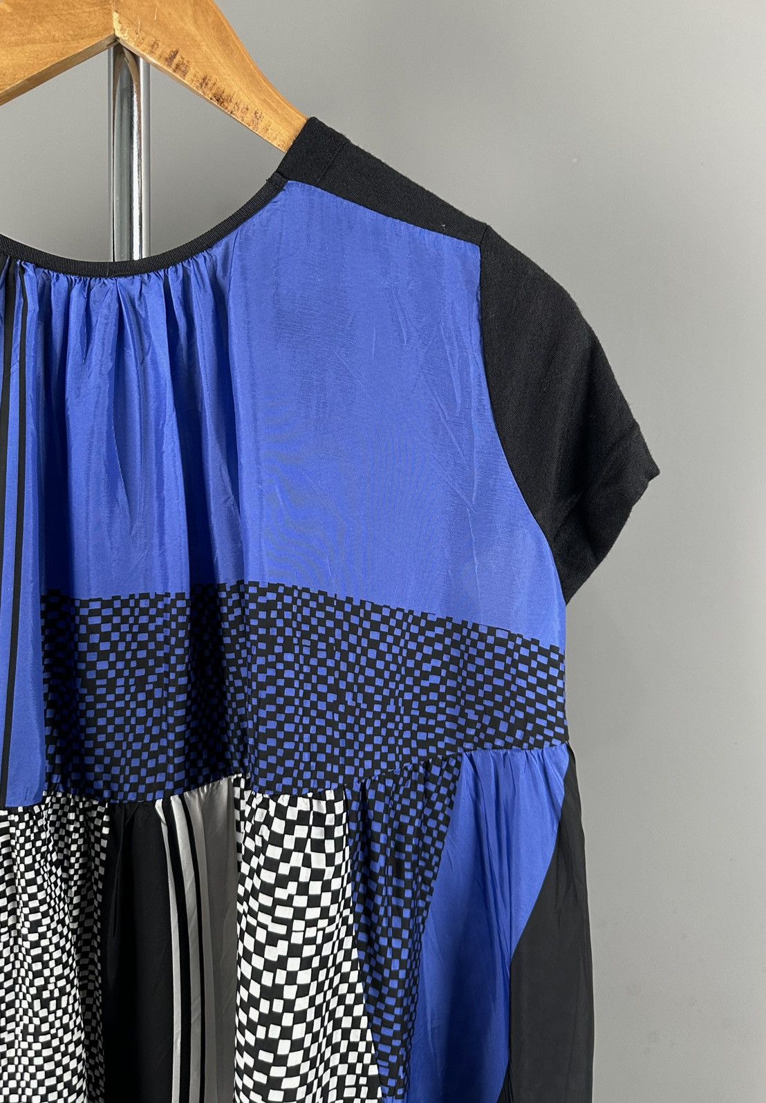 Sacai Sacai - Cut and Sew T-shirt with Scarf Attachments - Black Size M / US 6-8 / IT 42-44 - 8 Thumbnail