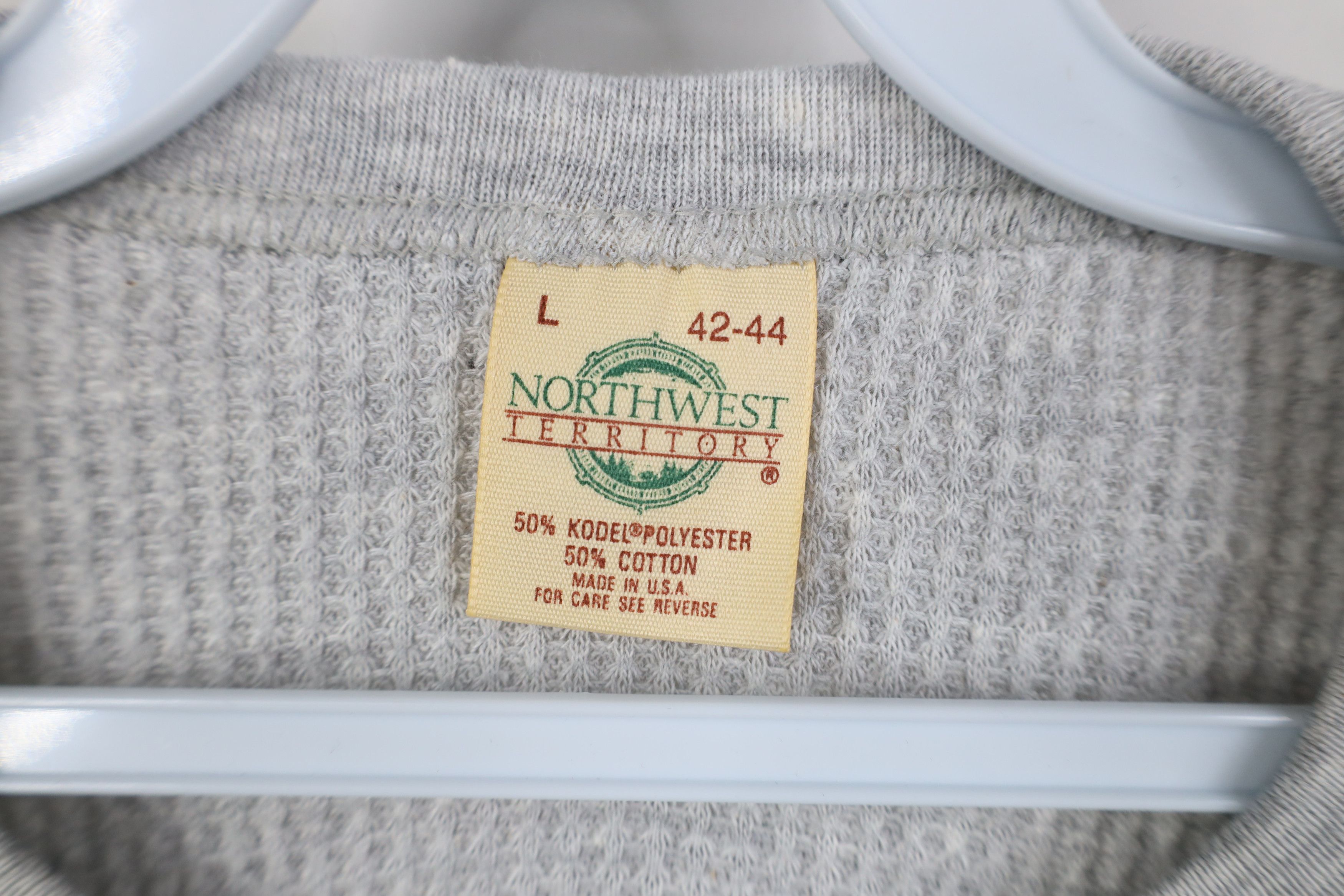 Vintage Vintage 70s Streetwear Waffle Knit Long Sleeve T-Shirt USA Size US L / EU 52-54 / 3 - 5 Thumbnail