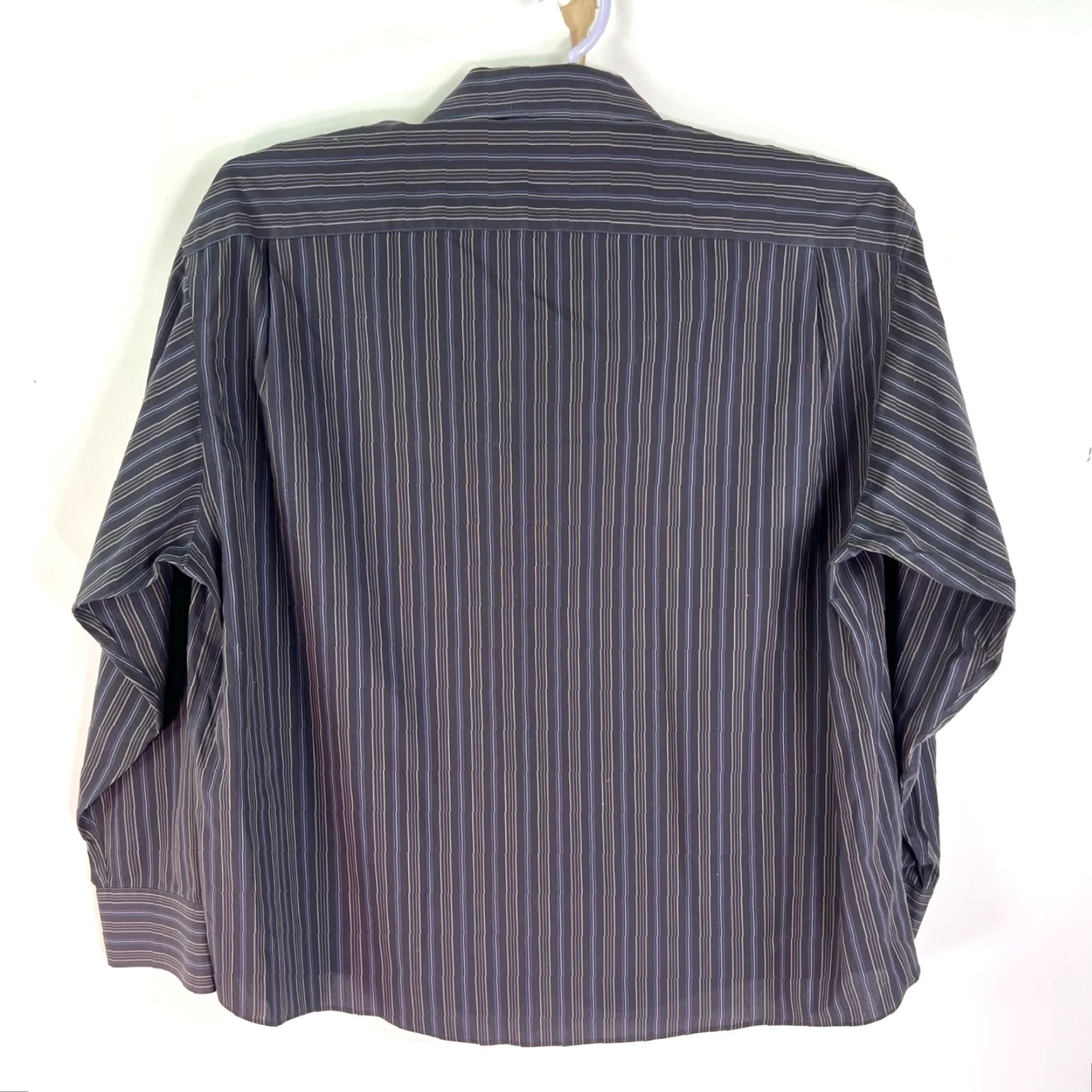 Pronto Uomo Pronto Uomo Striped Cotton Button Up Shirt Mens XXL Black Blue Size US XXL / EU 58 / 5 - 5 Thumbnail