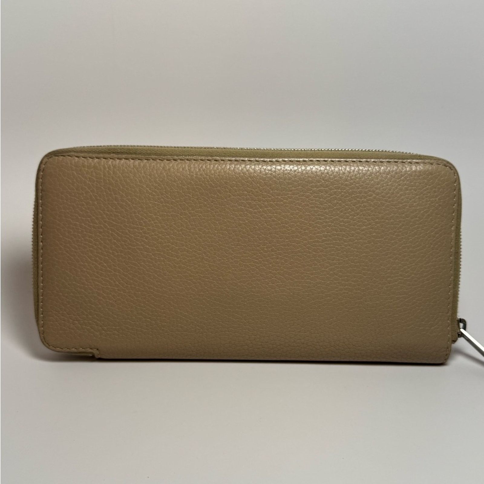 Celine Celine Portefeuille Zip Around Taupe Pebbled Leather Wallet Size ONE SIZE - 2 Thumbnail