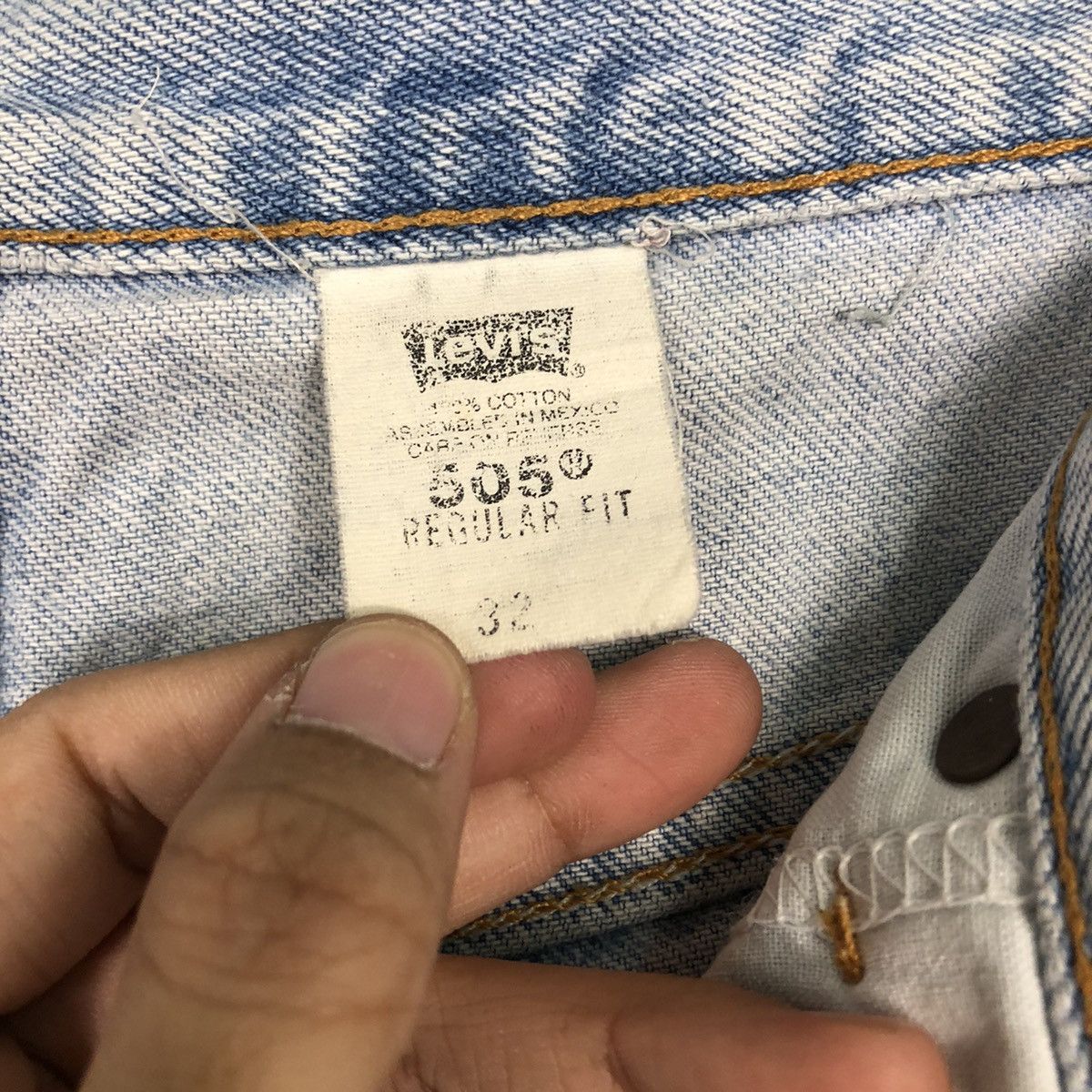 Levi's 📌Vintage Short Denim Jeans Levi's Lot 505 Biker Style Size US 32 / EU 48 - 20 Thumbnail